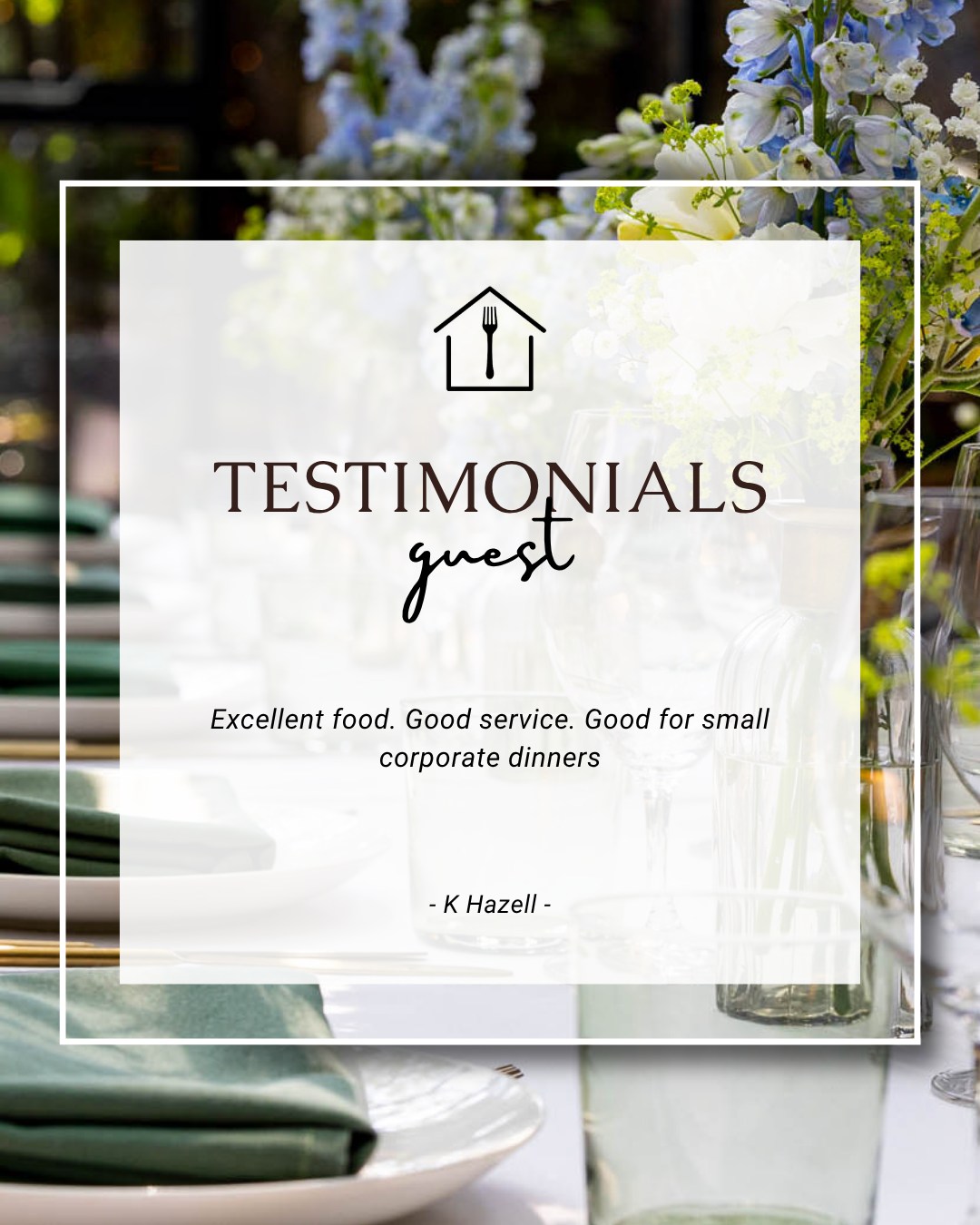 Client entertaining in an elegant yet relaxed setting - what more could you ask for? Thank you for your kind words, K Hazell. ✨