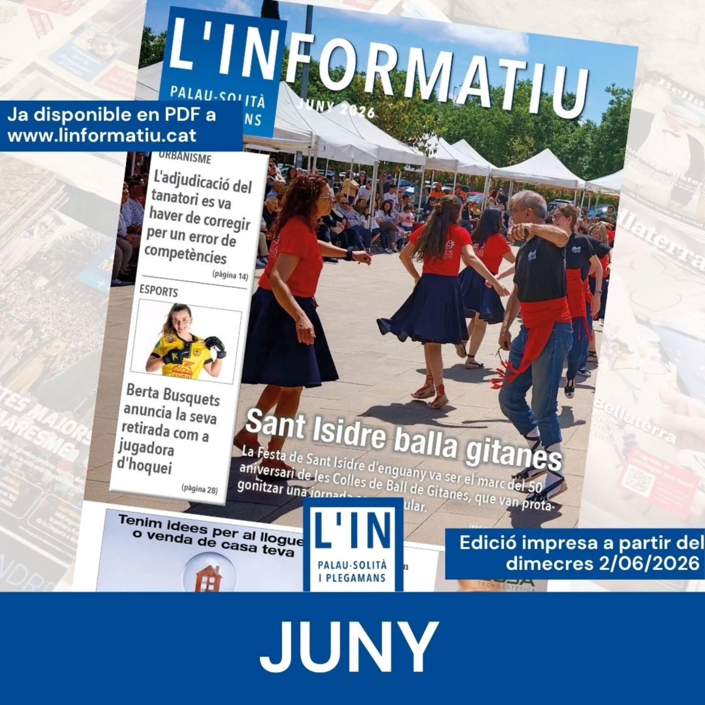 JUNY. Dimarts vinent podreu llegir l'edició impresa de L'Informatiu de juny. Si us voleu avançar, podeu entrar ja a la web linformatiu.cat i descarregar-vos el PDF. Aquest és un resum dels continguts:
L'ENTREVISTA
💬 Zaida Dionisio, mare de la Mia una nena autista: "No podem parlar d'inclusió si no hi ha les ajudes necessàries".
SECCIONS
🗣️ Patrimoni. Ca l'Abundàncies, una masia clau en la història de PsiP
🗣️ Arbrots, l'article de Jaume Pérez Barrachina
🗣️ Ensenyament. Planificar les vacances d'estiu.
ACTUALITAT
📰Els mossos a les escoles i la taxa d'escombraries animen el ple
📰 Primers passos de la connexió entre c/Indústria i Av. Catalunya
📰 L’adjudicació inicial del nou tanatori era nul·la i es va haver de rectificar
📰 Giovanna Sánchez serà l'alcaldable del PSC pel 2027
📰 Un Sant Isidre espatarrant
📰 El primer Festival d'Art de Riera compleix amb els objectius
📰 El CFS Palau renova junta i tanca una temporada d'èxits
📰 L'esport femení es reivindica amb una nova edició de 'La Revolució'
📰 L'adeu de Berta Busquets
📰 Carta oberta del president de l'HC Palau
📰 Sant Genís, memòria d'una església
#Palausolitaiplegamans #PsiP @ajpalauplegamans
@ercpalau @pscpalau @juntsperpalausolitaiplegamans @josep_farag @perefarnes @ballgitanes.palau @cabresivaquespalau @escola_marinada_de_palau @giovanna.sanchezg
@festivalartriera @c.f.s.palau @hcpalau @berta_busquets @salvagarciarifa @zaaida7
