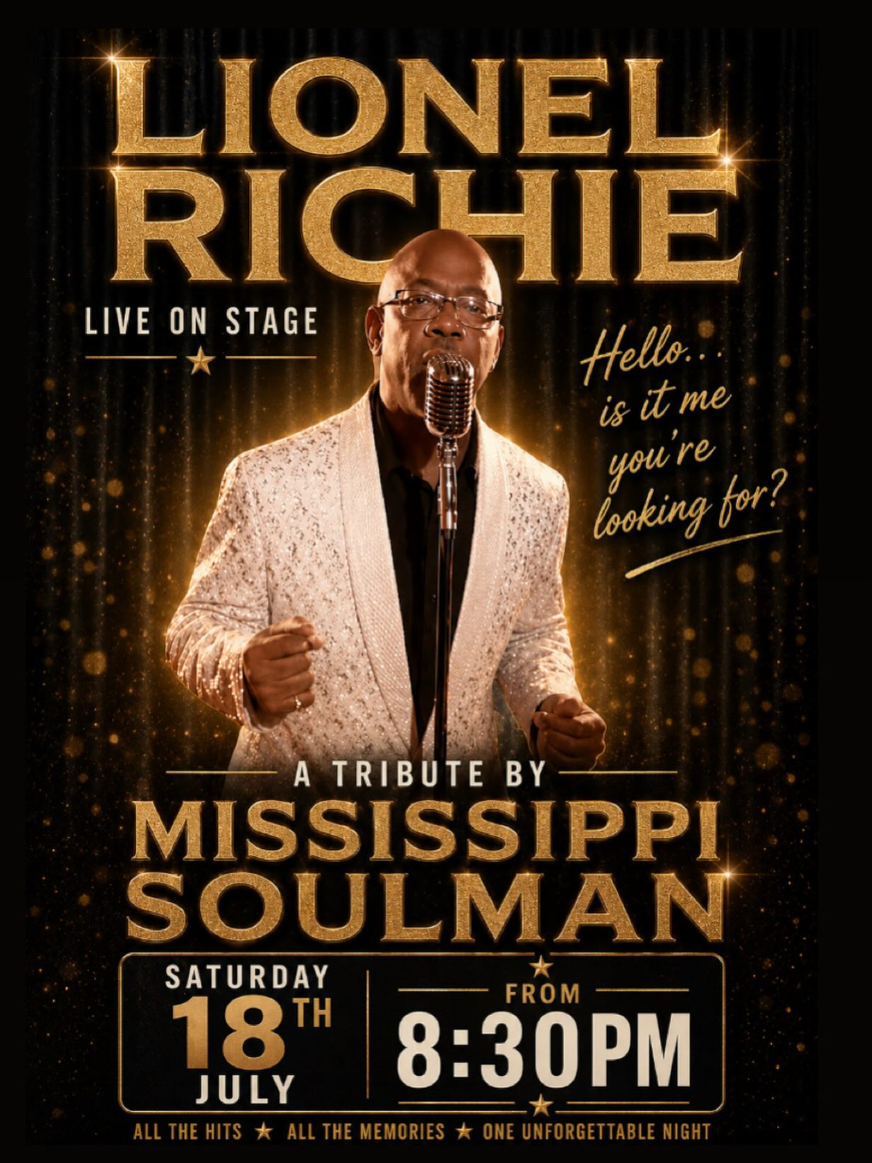 🎤✨ LIONEL RICHIE by Mississippi Soulman ✨🎤
Get ready for a night of timeless classics, smooth soul, and unforgettable memories! Join us on Saturday 18th July from 8:30PM for an incredible live performance celebrating all the hits of Lionel Richie 🎶
🎟️ Entry is just £5 per person — this GUARANTEES you a seat for the evening
🚶 Walk-ins are welcome on the night, however seats cannot be guaranteed without booking, so we highly recommend reserving in advance to avoid disappointment!
📞Call us on 01942 583350 to book your seats!
All the hits • All the memories • One unforgettable night
#lionelrichietribute #mississippisoulman #livemusic #thepointastley #soulmusic
