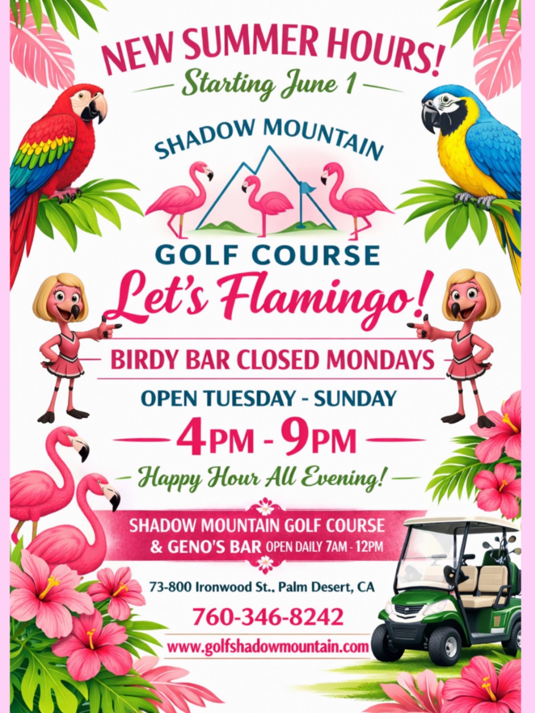 🦩💕🥂
.
#palmdesert #palmdesertlife #shadowmountain #golflife #shadowmountaingolf