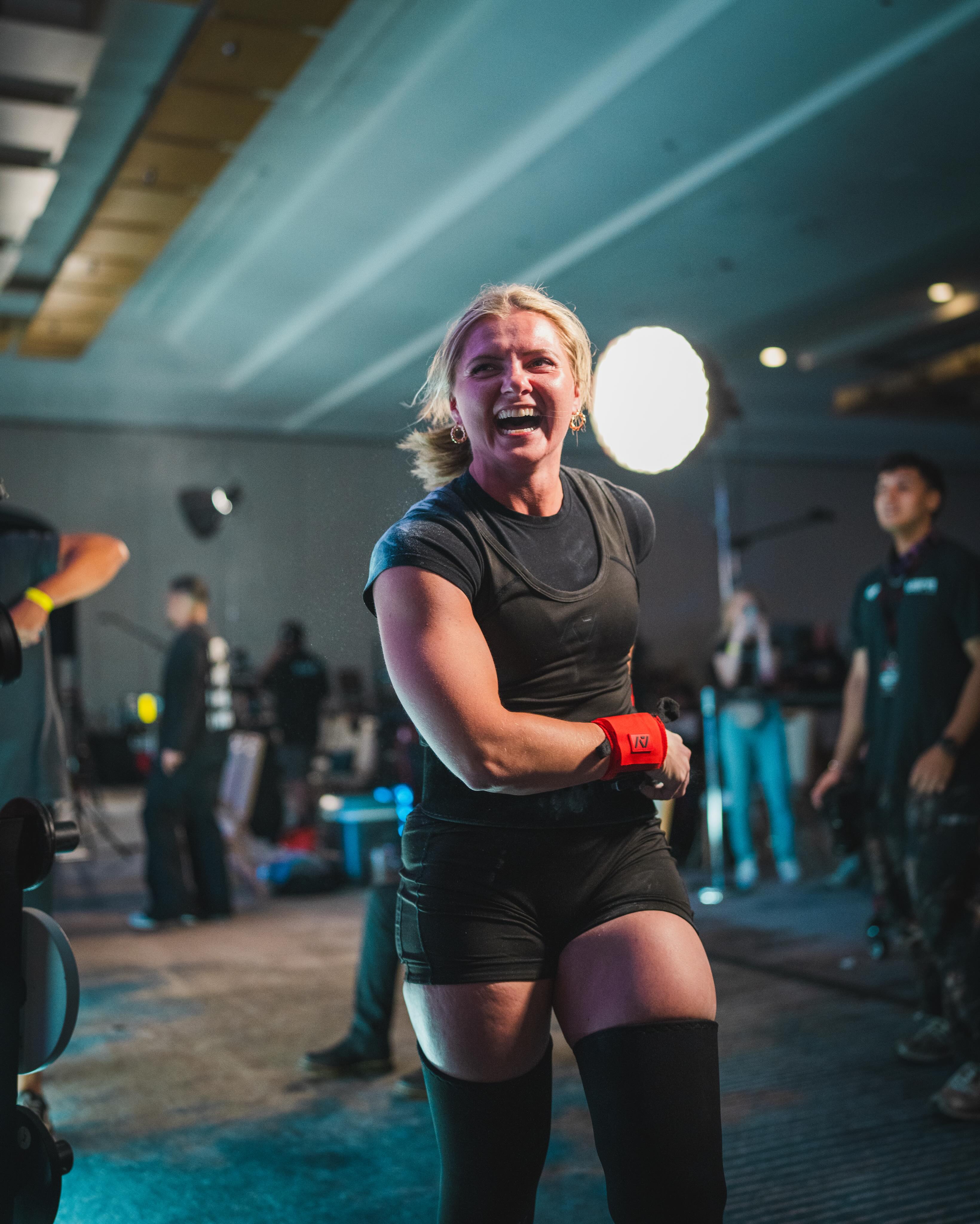 67.5 KG NATIONAL CHAMP 🏆
SQUAT
150 KG | 330.7 LBS
157.5 KG | 347.2 LBS
165 KG | 363.8 LBS (+ 2.5 KG | 5 LBS meet PR)
BENCH
97.5 KG | 214.9 LBS
102.5 KG | 226 LBS
107.5 KG | 237 LBS (+ 5 KG | 10 LBS meet PR & WI state record!)
DEADLIFT
180 KG | 396.2 LBS
190 KG | 418.9 LBS
200 KG | 440.9 LBS (+ 5 KG | 10 LBS meet PR & WI state record!)
TOTAL
472.5 KG | 1041.7 LBS (ATPR + 12.5 KG | 27.5 LBS)
BW 65.9 KG | 145.2 LBS
DOTS
494.6 (ATPR + 20 DOTS)
You guys, I cannot, for the life of me, think of words to write that truly express what I’m feeling.
I feel like up until this last prep, I’ve been keeping this sport at an arms reach. I was treating powerlifting like a talent, just something I was good at, and something that showed me hard work and discipline and pressure. And this prep was the first time it started feeling like home.
My internal dialogue with powerlifting was always ‘tHis iS s0meth!nG i’M dOinG’ instead of ‘this is something my soul is attached to’. And why I might keep an exit door cracked open emotionally is probably something for another time … lol.
But I dunno what happened these last 6 months where it stopped being about ‘hey am I good at this sport’ and it became about emotionally belonging to the sport.
And now I’m fully living a version of me that simply loves. Loves the lifting, the mastery, the ritual, the precision, loves suffering for something meaningful, and loves the honesty of the platform.
And there’s nothing more honest then the platform because it’s gonna ask you one simple question:
Did you effing stand up with it or not?
That’s healing something in me that I don’t even fully have language for yet. And it’s why I went into this meet feeling the most calm I ever have for probably anything remotely special and important in my life tbh.
Thank you @branske_strength for showing up for me time and time again, not just on meet days but during prep. But a double thank you for handling on my meet days bc that’s a TOUGH job. And thank you for your expertise and dedication to this sport, what I do on the platform is a representation of your coaching.
(Continued in comments)