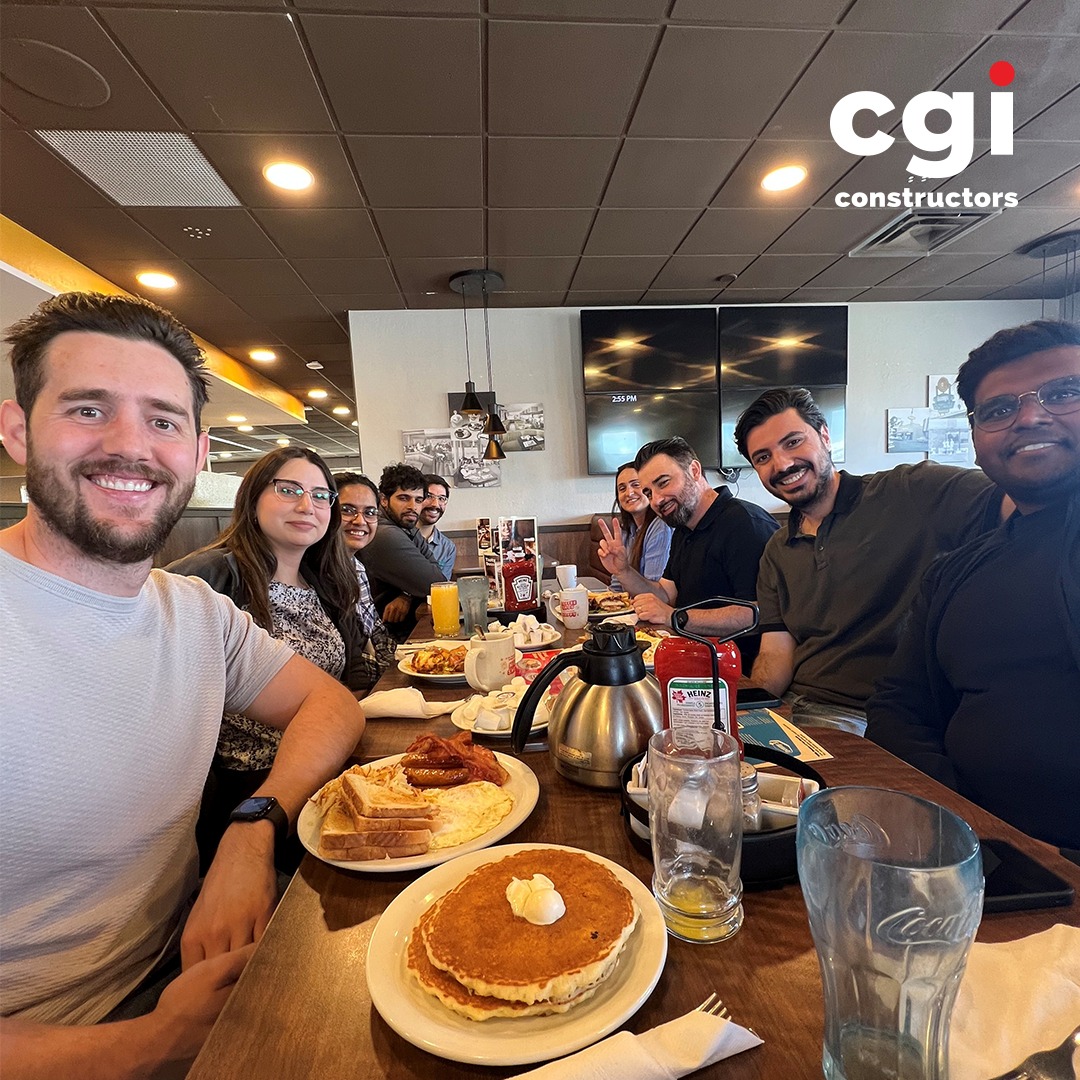 Brunch with the Toronto team at Denny’s! We had great conversations, lots of laughs, and it was the perfect way to start the day!
#CGIConstructors #TeamBuilding #Brunch