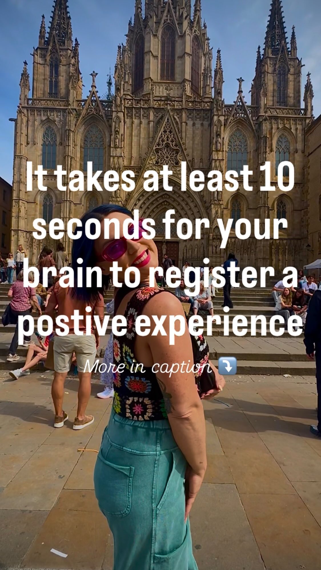 As human beings, we’ve evolved on a survival instinct from centuries of programming to immediately register (and remember) experiences that are harmful…Because that’s how we stay alive.
First…
💾 Save inspo for later
⏩ Send to someone who would benefit from hearing this
I mentioned this to my mom years ago, and since then we make a point to “count to 10” when we’re really enjoying ourselves.
This simple technique can begin to re-wire your brain to focus on all the positives in your life. This isn’t a message to encourage “toxic positivity” - it’s a way to move through the mud while not overlooking the positives in your life too.
Things that can prompt a 10-count:
✨Sunny walk
✨Nice meal with friends
✨Easy travel experience
✨Your pet does something cute
✨Your kid says they love you
✨Seeing your favorite band live
✨Getting a kiss from your partner
✨Someone complimenting your work
What are some more?!
Are you in search of a hype girl to support you during these weird times? I am an ICF-accredited coach and would love to chat!
====
#Louisville #coachformultipassions #lifecoach #CoachforWomen #coachforcreatives
