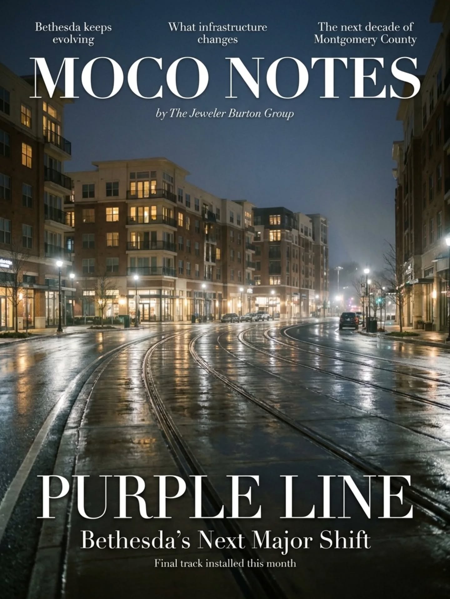 The Purple Line just hit its biggest milestone yet.
Maryland officially installed the final section of track this month — a major signal for where Bethesda, North Bethesda, and Montgomery County are heading next.
Development, walkability, and long-term investment across the corridor are already accelerating.
We broke down what it means for homeowners and buyers in this week’s MoCo Notes.
Full story at JewelerBurton.com 🔗 Link in bio.
Save this post and send it to someone watching Bethesda closely.
#JewelerBurtonGroup #CompassRealEstate #MoCoNotes #DMVRealEstate #bethesdamd