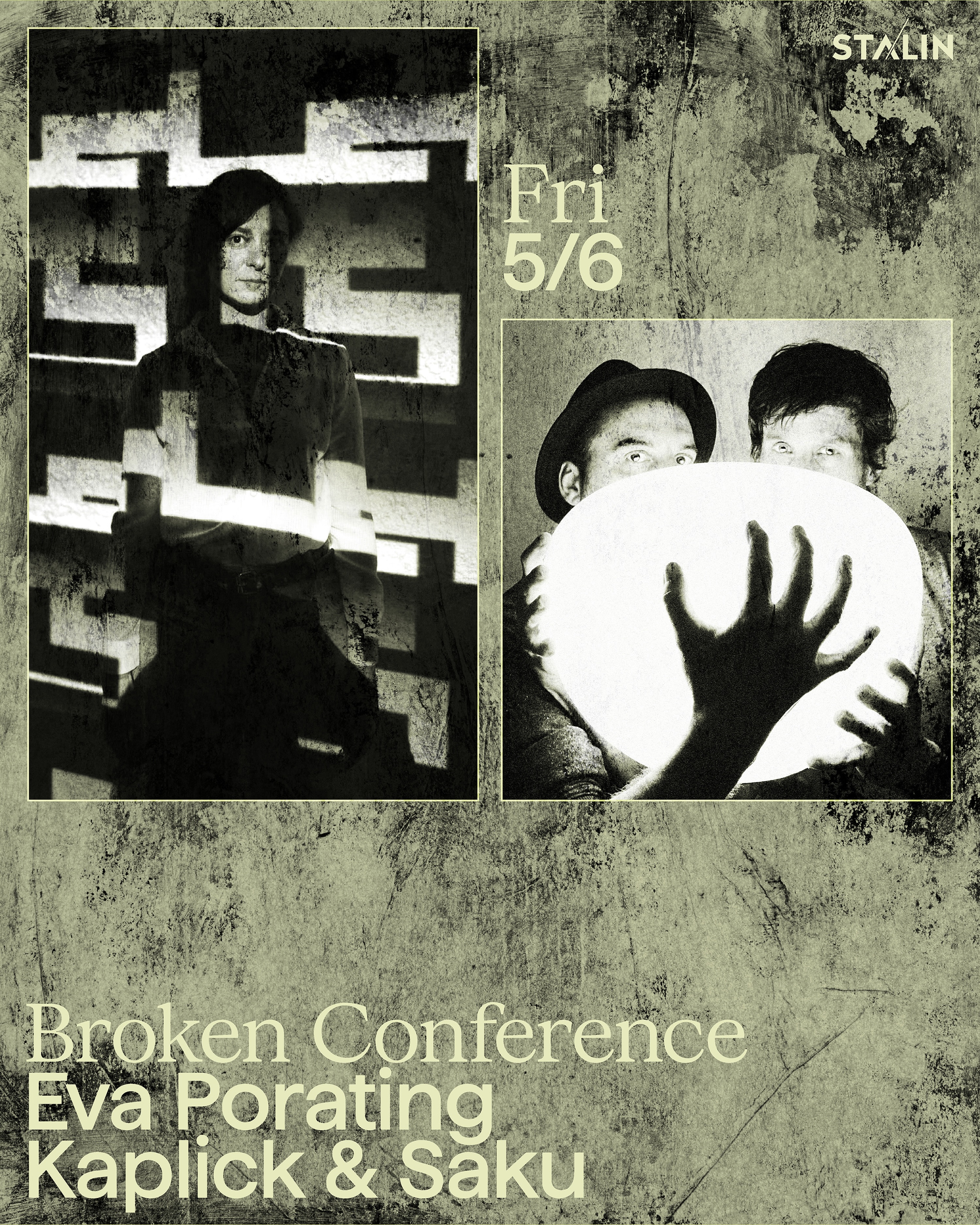 Kaplick and Saku, the duo behind Radio 1’s Breakbeat Conference and pioneers of the Czech breakbeat scene, team up with Prague based sonic explorer Eva Porating for a night of broken beats.