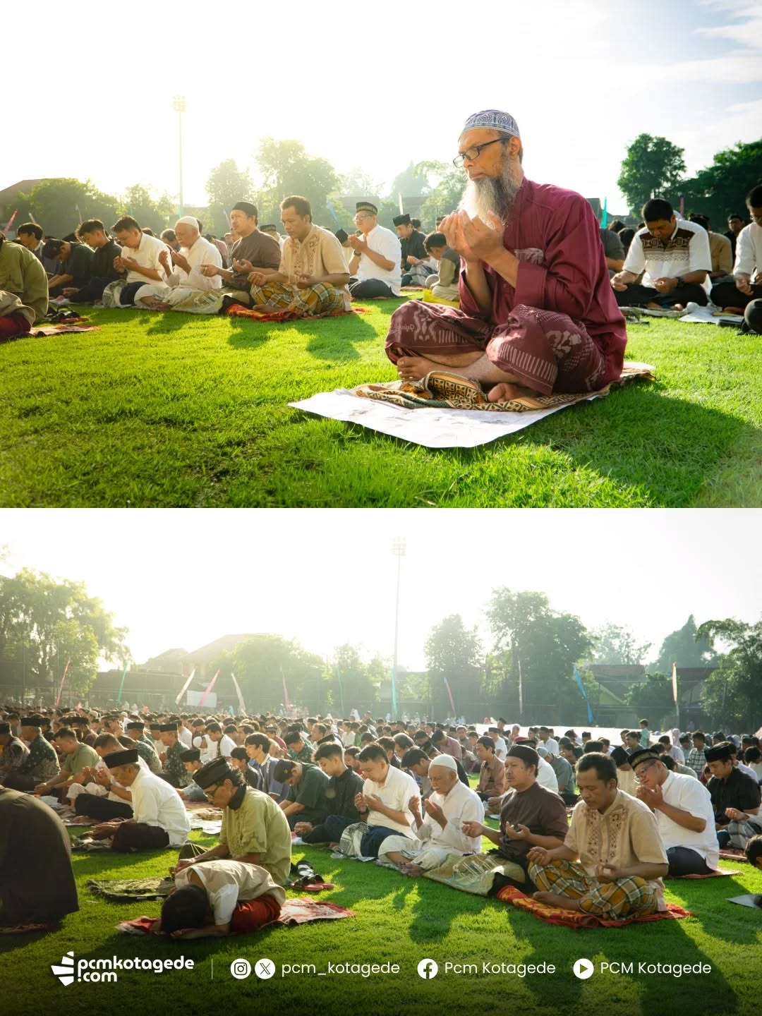 Alhamdulillah, Salat Iduladha 1447 H PCM Kotagede telah terlaksana dengan lancar dan penuh keberkahan.
Terima kasih kepada seluruh jamaah yang telah hadir dan bersama-sama menghidupkan syiar Islam di Kotagede. Semoga semangat keikhlasan dan kepedulian yang diajarkan saat Iduladha terus tumbuh dalam kehidupan kita sehari-hari.
Diselenggarakan PCM Kotagede
Lokasi lapangan karang kotagede
27 Mei 2026
#kotagede #muhammadiyah #pcmkotagede #iduladha
