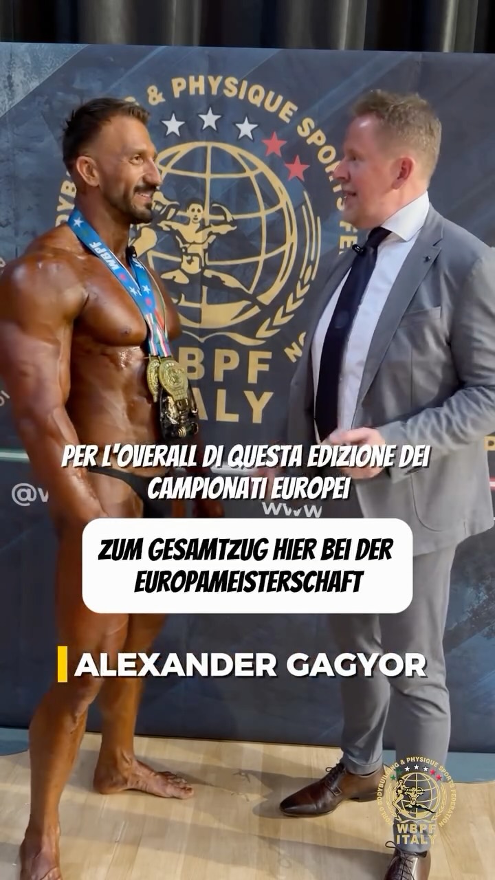 🎙️ INTERVIEW WITH ALEXANDER GAGYOR 🏆
15th WBPF European Championship🇮🇹🇪🇺
➖Man Bodybuilding Overall 🥇🏆
➖Man Bodybuilding -100 kg 🥇🏆
➖Man Classic Physique Overall 🥇🏆
➖Man Classic Physique +175 cm 🥇🏆
🎥 @_eleven.studio_