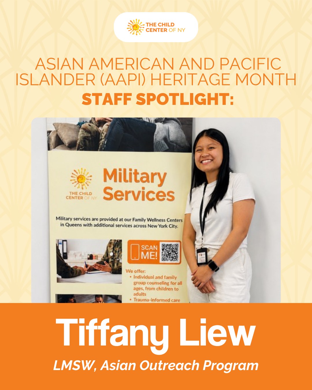 Last month, AAPI Heritage Month, we were proud to spotlight the voices, experiences, and impact of staff members who help strengthen the communities we serve every day.
In this powerful firsthand story, Tiffany Liew, LMSW, reflects on identity, representation, mental health, and the importance of culturally responsive care through her work with the Asian Outreach Program at The Child Center
Her story is a reminder that when people feel seen, understood, and supported, healing and connection become possible.
Read Tiffany’s story, in her own words:
childcenterny.org/post/in-her-own-words-tiffany-liew-lmsw-asian-outreach-program