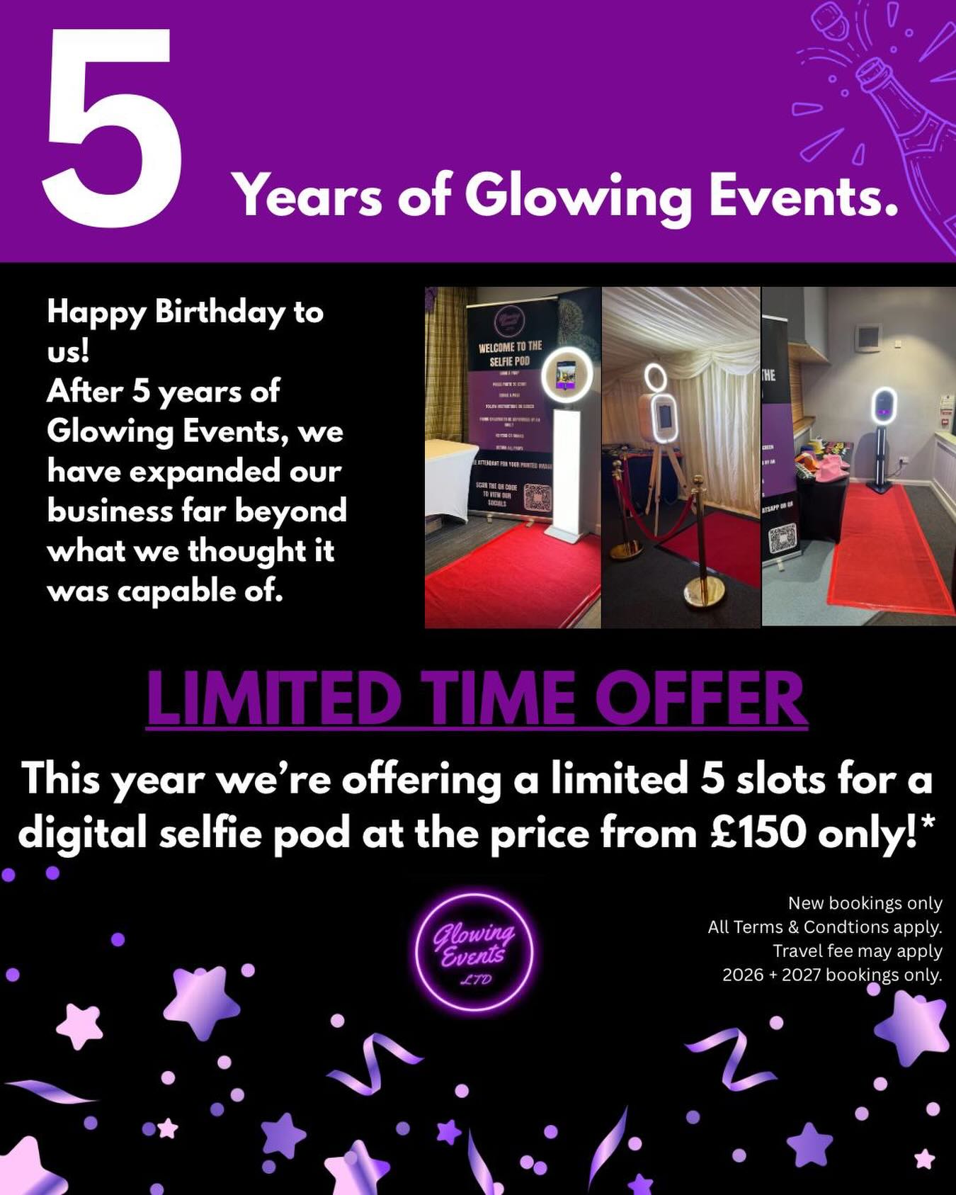 Inbox to enquire for availability. Only 5 slots available for our Birthday offer π A huge thank you to all of our customers for your support, we would not be here without you π₯³