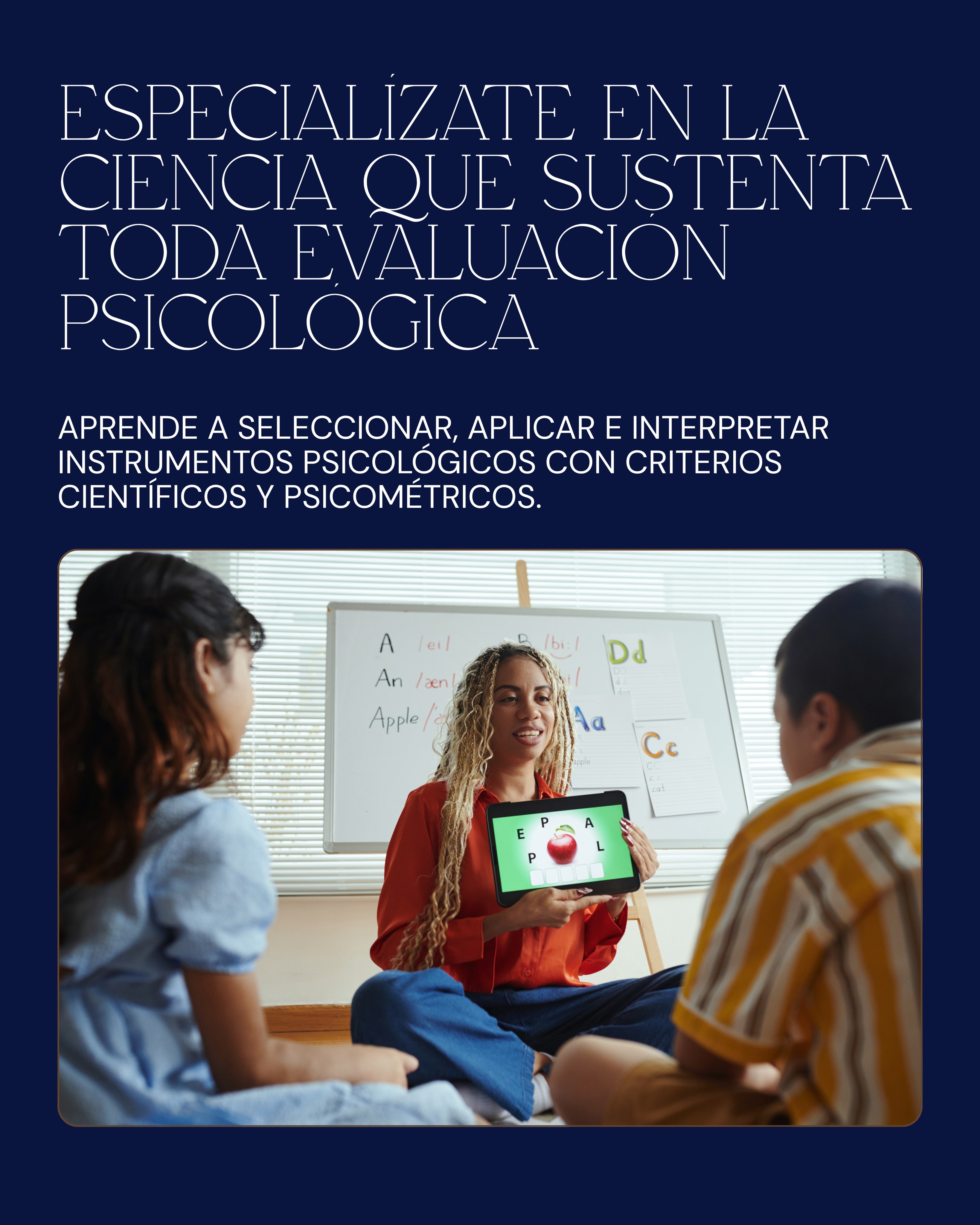 Aplicar una prueba psicológica es solo el comienzo. La verdadera competencia profesional está en comprender qué mide un instrumento, cómo interpreta los resultados y qué tan confiables son las conclusiones que se derivan de ellos.
El Diplomado de Especialización en Psicometría de ISPE ha sido diseñado para fortalecer las competencias técnicas que sustentan una evaluación psicológica rigurosa, permitiéndote trabajar con evidencia científica y tomar decisiones profesionales con mayor precisión.
Una formación esencial para psicólogos que desean elevar la calidad de su práctica en los ámbitos clínico, educativo, organizacional y de investigación.
🎓 Diplomado de Especialización en Psicometría
💻 Modalidad Virtual
📅 Inicio: 7 de junio de 2026
⏰ Domingos | 10:00 a.m. – 2:00 p.m.
📚 Duración: 174 horas | 43 semanas
📊 Aprende a evaluar con rigor.
📈 Toma decisiones basadas en evidencia.
🧠 Especialízate en la ciencia de la medición psicológica.
#ISPE #Psicometría #EvaluaciónPsicológica #Psicología #PsicologíaClínica #PsicologíaEducativa #PsicologíaOrganizacional #Neuropsicología #Investigación #PruebasPsicológicas