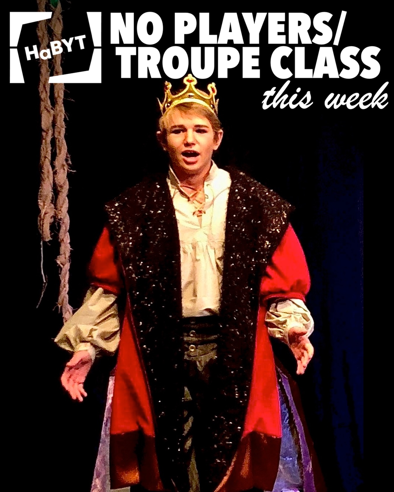 Players and Troupe classes are cancelled this Monday courtesy of the King. Enjoy the long weekend with your whānau!