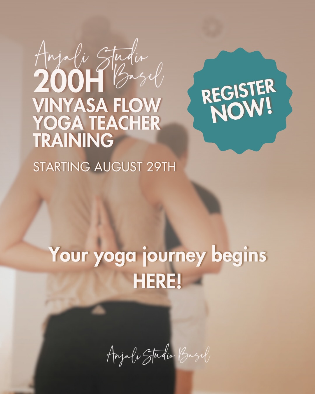 ANJALI 200h Vinyasa Flow Yoga Teacher Training 2026/27✨🧘🏻
Find your Flow. Teach from within.
Dieses Yoga Alliance zertifizierte Teacher Training im Anjali Studio ist eine fundierte und persönlich begleitete Ausbildung für alle, die ihre Praxis vertiefen und Yoga authentisch weitergeben möchten.
Im Zentrum steht der Flow – die Verbindung von Atem, Bewegung und Präsenz. Du lernst Vinyasa Flow Sequencing, Anatomie, Philosophie und moderne Unterrichtsmethodik und entwickelst deine eigene Stimme als Lehrer:in.
Mit internationalem Teacher Team, inklusive Philosophie-Intensiv mit Andrew Mournehis @divinegraceyoga und Anatomie-Intensiv mit Rachel Ellery @theanatomyschool
Start: August 2026 ✨
🔗 Mehr Infos auf unserer Homepage.
#ytt #yogabasel #baselswitzerland #vinyasa