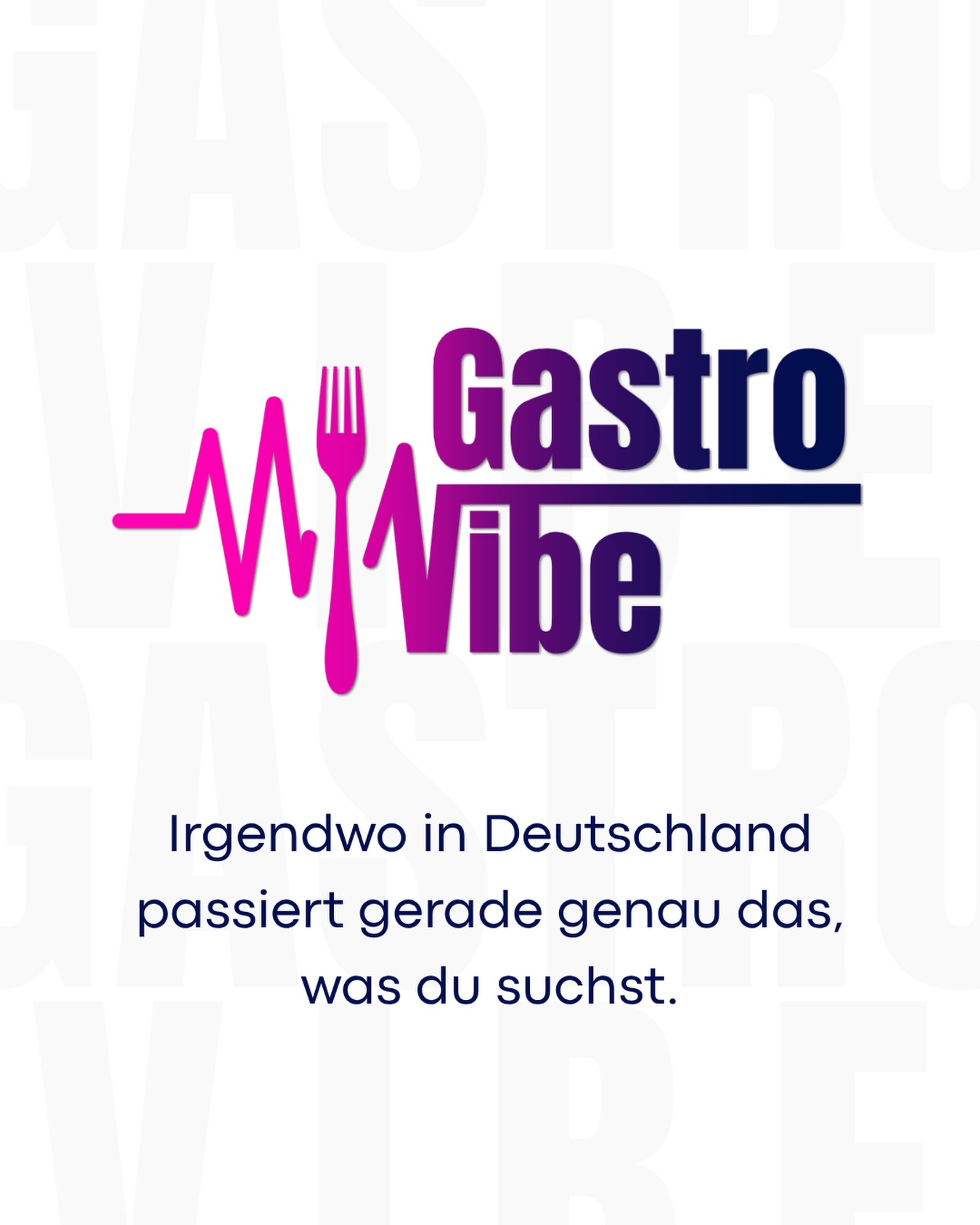Dein nächstes Lieblings-Restaurant weiß noch nicht, dass du existierst. Und du weißt noch nicht, dass es das gibt.
Gastro Vibe ändert das.
Eine Plattform für gastronomische Erlebnisse in Deutschland. Echte Konzepte, echte Gastronomen, ein Ort.
Bald live. Folgt uns.
#gastrovibeDE #gastronomieerlebnis #neuedeutschlandgastronomie