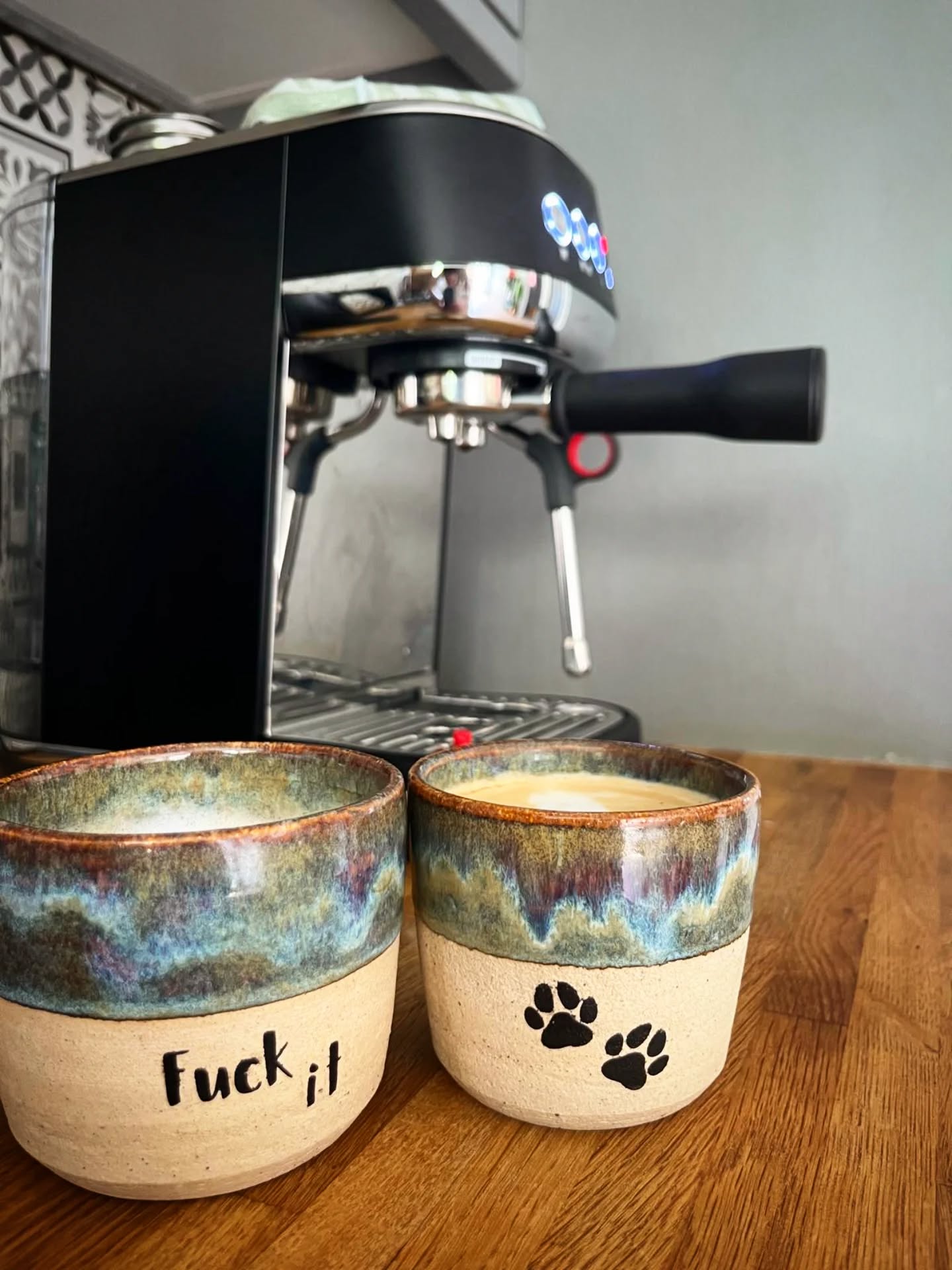When one of your customers purchase a whole coffee machine to get the best out of using their little ceramic handless mugs you know you've won 😆