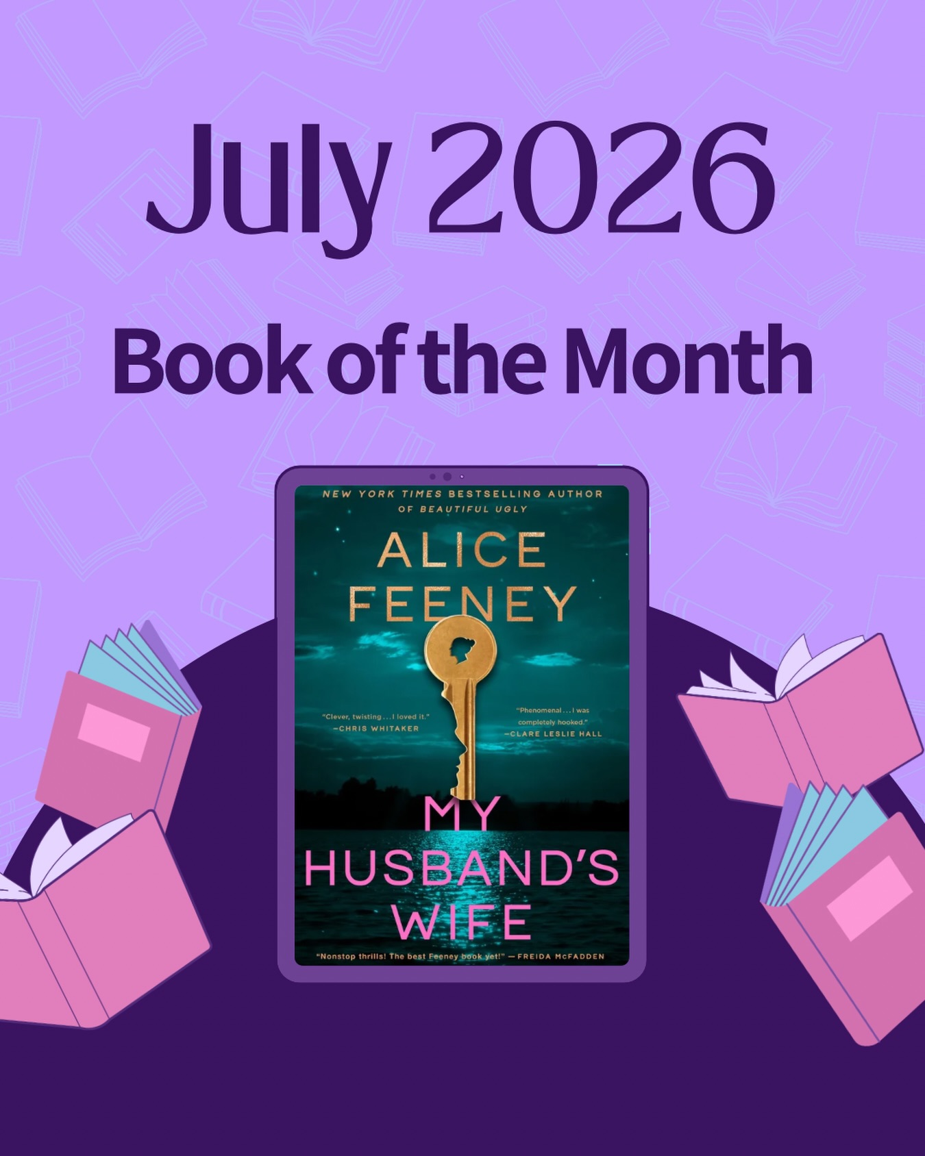 July Book Club Pick ✨📚
The votes are in and our July book club pick is….My Husbands Wife By: Alice Feeney! We’re sharing our July book club book a little early so you have plenty of time to put it on hold at the library or grab a copy and join us! 💜
Be sure to also check out June’s book club pick and join us for some book chatter and a drink! 🍻📖Whether you’re finishing June’s read or getting a head start on July!
📍@sunking
🗓️ Every month on the LAST Wednesday
Mark your calendar, grab your book, and come hang with us! 💜
__________________________________________________
Hiii friends! We’re Bridget & Emily, creators of Let’s Be Friends Indy!
We’re a community of 20k+ women helping you make friends, feel included, and find fun things to do around Indy. Join us for events, local spots,giveaways, and all things connection. You belong here. ✨
👍🏻Like + comment
🫶🏼Share with a friend
🔔 Turn on post notifications
✨ Come to an event,most women come solo!