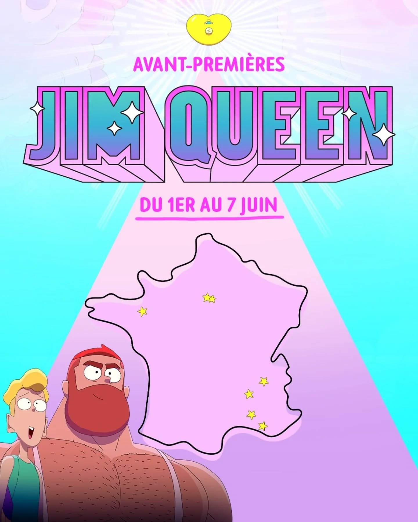 Après un passage remarqué sur la Croisette, JIM QUEEN débarque en avant-première dans plusieurs villes à travers la France, dès ce lundi 1er juin 🌈✨
#JimQueen, une comédie réalisée par Marco Nguyen @poui_ky et Nicolas Athané, co-écrite par Simon Balteaux et Brice Chevillard et produit par le studio BobbyPills.
AU CINÉMA LE 17 JUIN 2026 🎟️
Un film @thejokersfilms, une société @logicalpicturesgroup
@tetumag @laradionova @neon_mediafr @laseptiemeobsession @vibes.lgbt @yconfrance @boystorefr @act_lgbt @fuckandfist_off @couventdeparis