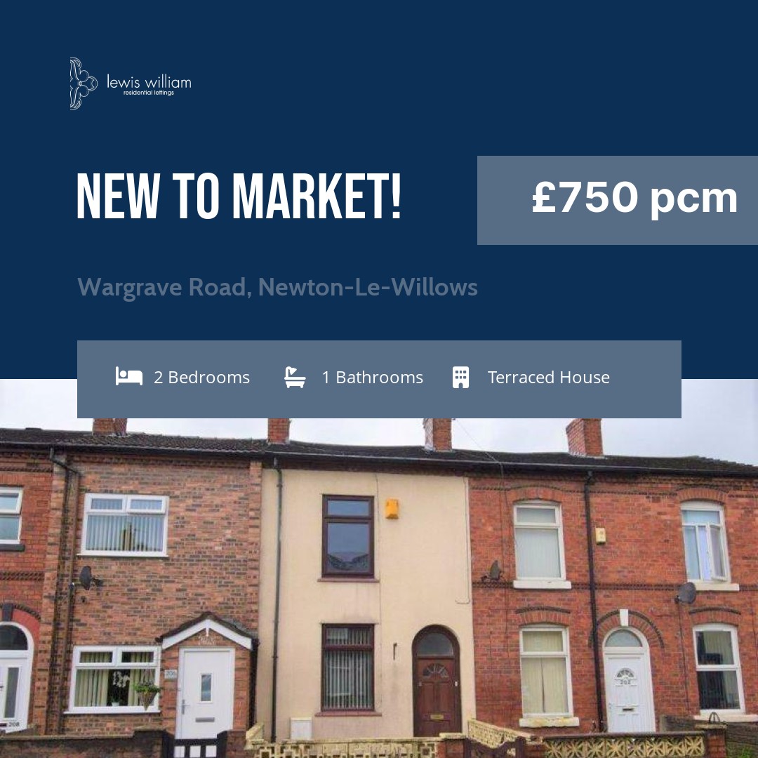 β¨ Hot New Property Alert!
Just launched. New to the market.
You know what to do π
π‘ 2-bedroom mid terrace house for rent
π° Rent: Β£750 per month
π Security deposit: Β£865.38
π Located on Wargrave Road, Newton-Le-Willows
π Award-winning agent: Lewis William
Contact us now to book a viewing -
π | 01942 514763
π© | info@lewiswilliam.co.uk
π‘ #NewListing #PropertyToLet #LettingAgent