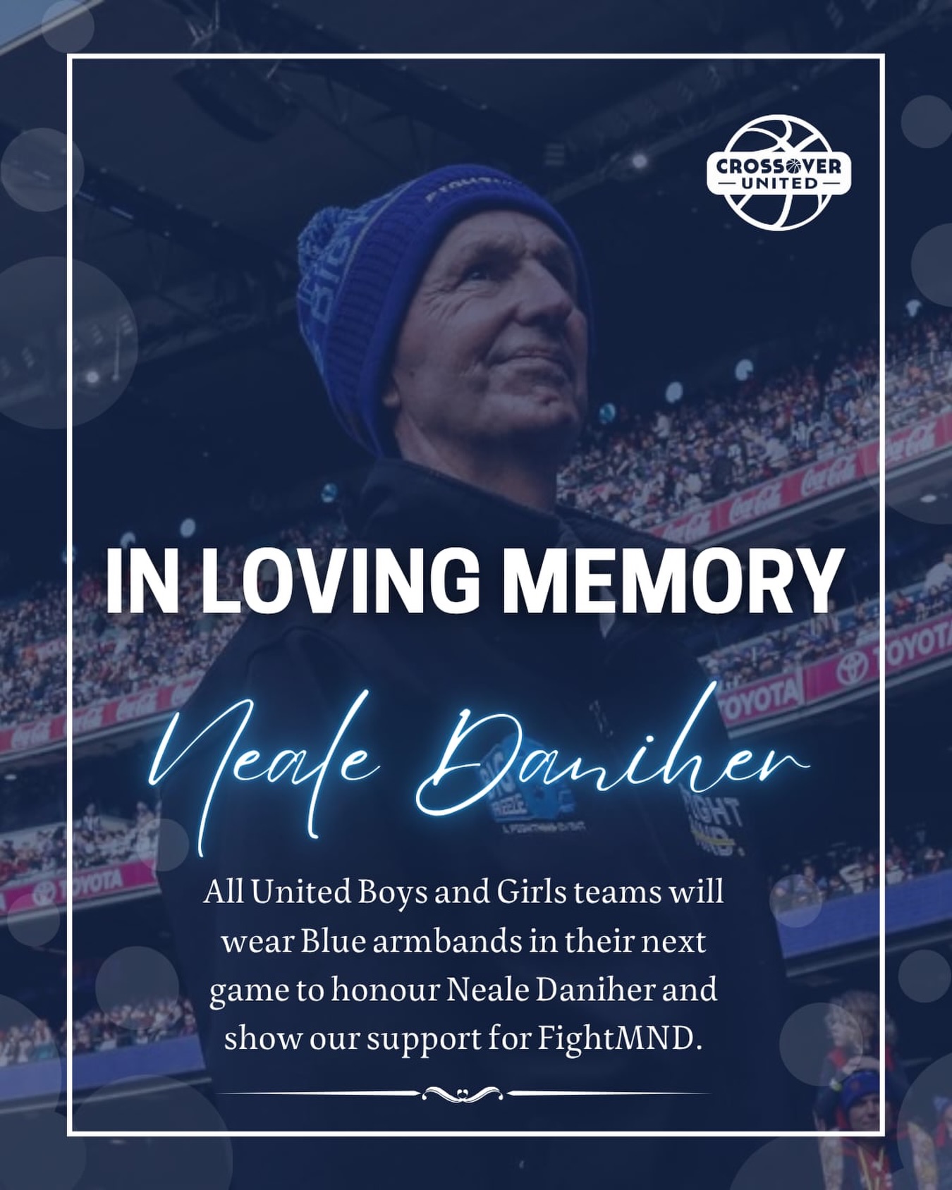 ๐ฉต Our club will wear blue armbands in our next game to honour Neale Daniher & show our support for @fightmnd #fightmnd