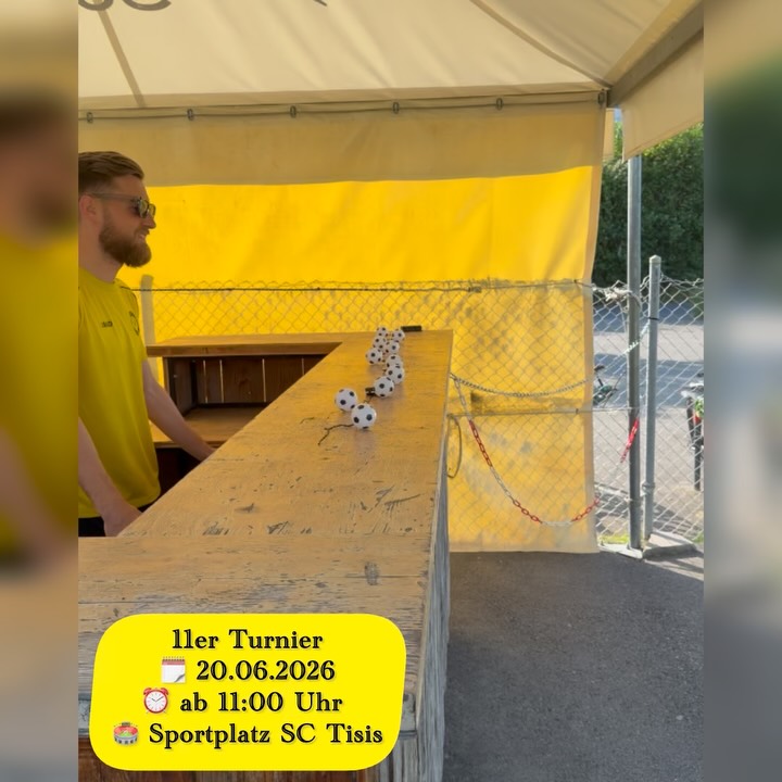 Fußball, gute Stimmung und beste Verpflegung! ⚽✨ Natürlich haben wir auch an unsere Ladies gedacht – kommt vorbei und genießt einen tollen Tag beim 11er-Turnier. 🖤💛
Meldet euch jetzt an und geniesst den Tag mit euren liebsten!🥂