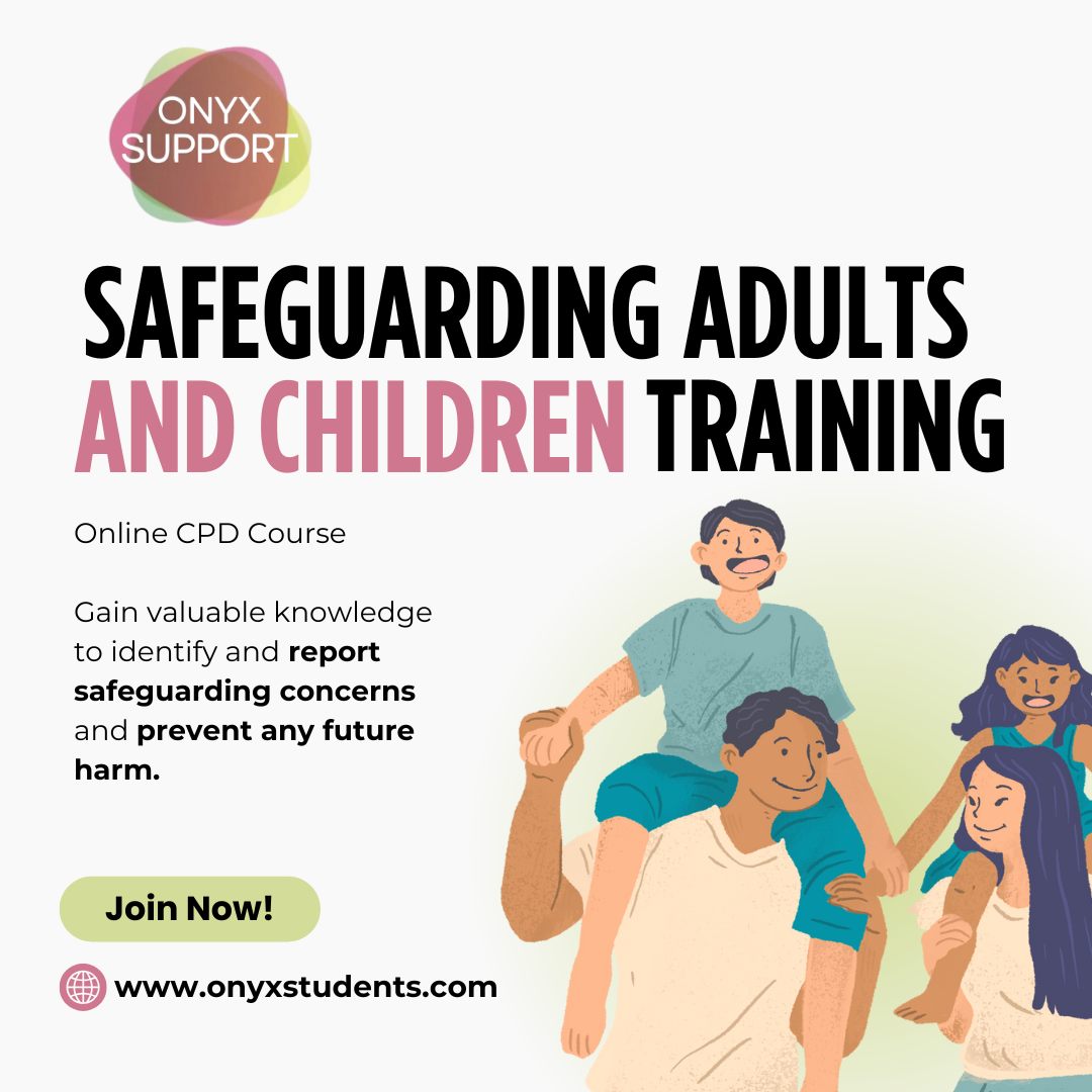 Safeguarding is everyone’s responsibility. 💛
Build the knowledge and confidence to spot concerns, report appropriately, and help prevent harm with our online CPD safeguarding training.
✨ Learn at your own pace and earn a CPD Certificate!
👉 Join now: www.onyxstudents.com/cpd
#SafeguardingTraining #CPDCourse #SafeguardingAdults #SafeguardingChildren #SupportWork #CareProfessionals