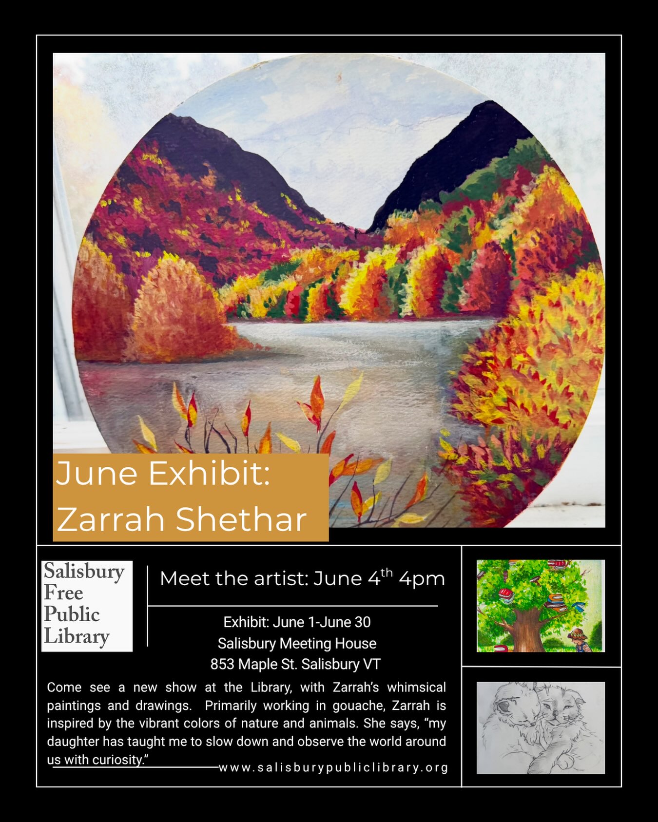 Meet the artist today at four!