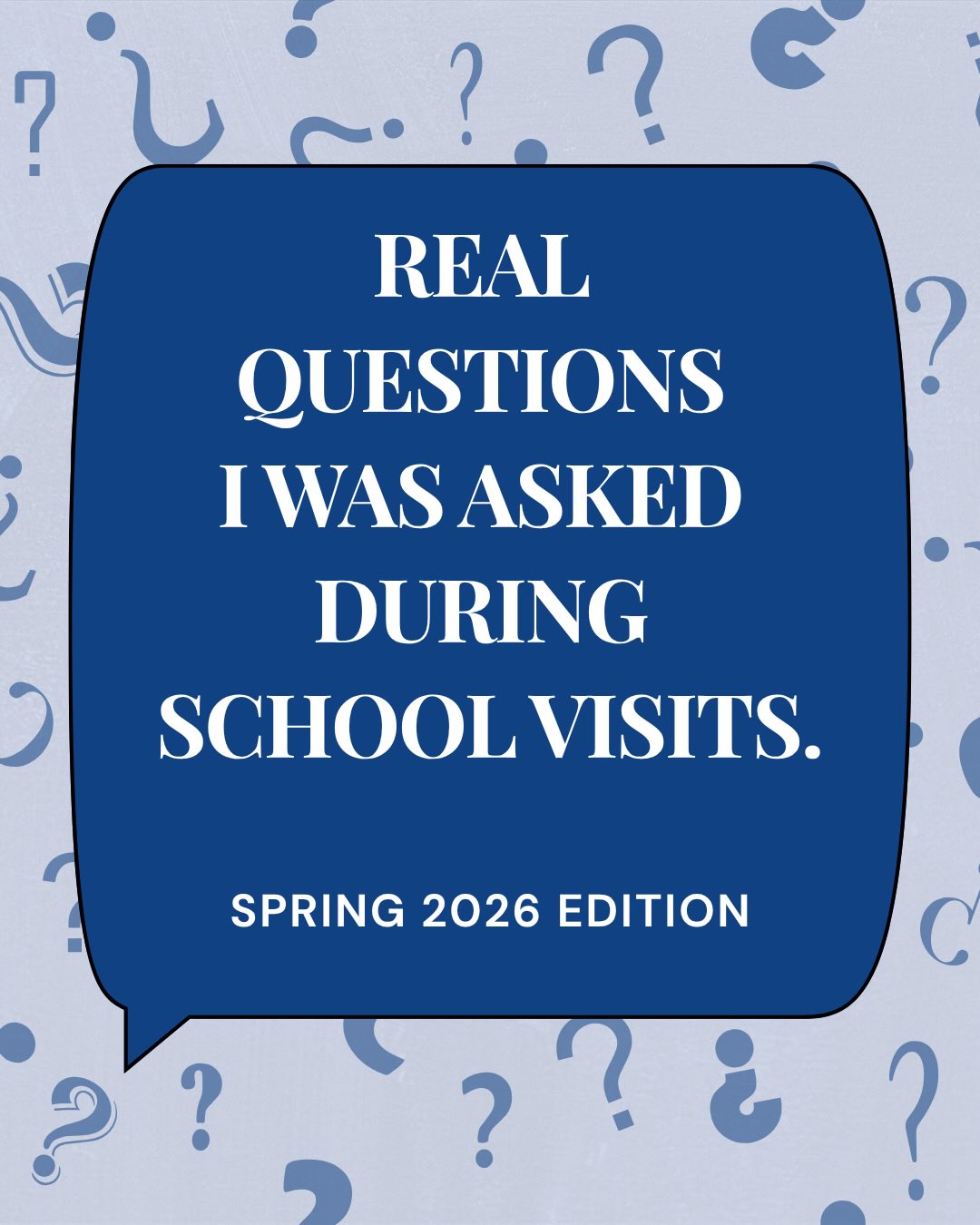 So many great questions during this Spring’s school visits. These questions (and many others) kept me on my toes.
Enjoy!
#authorvisit #kidlit #schoolvisit #curiousity #kidlit