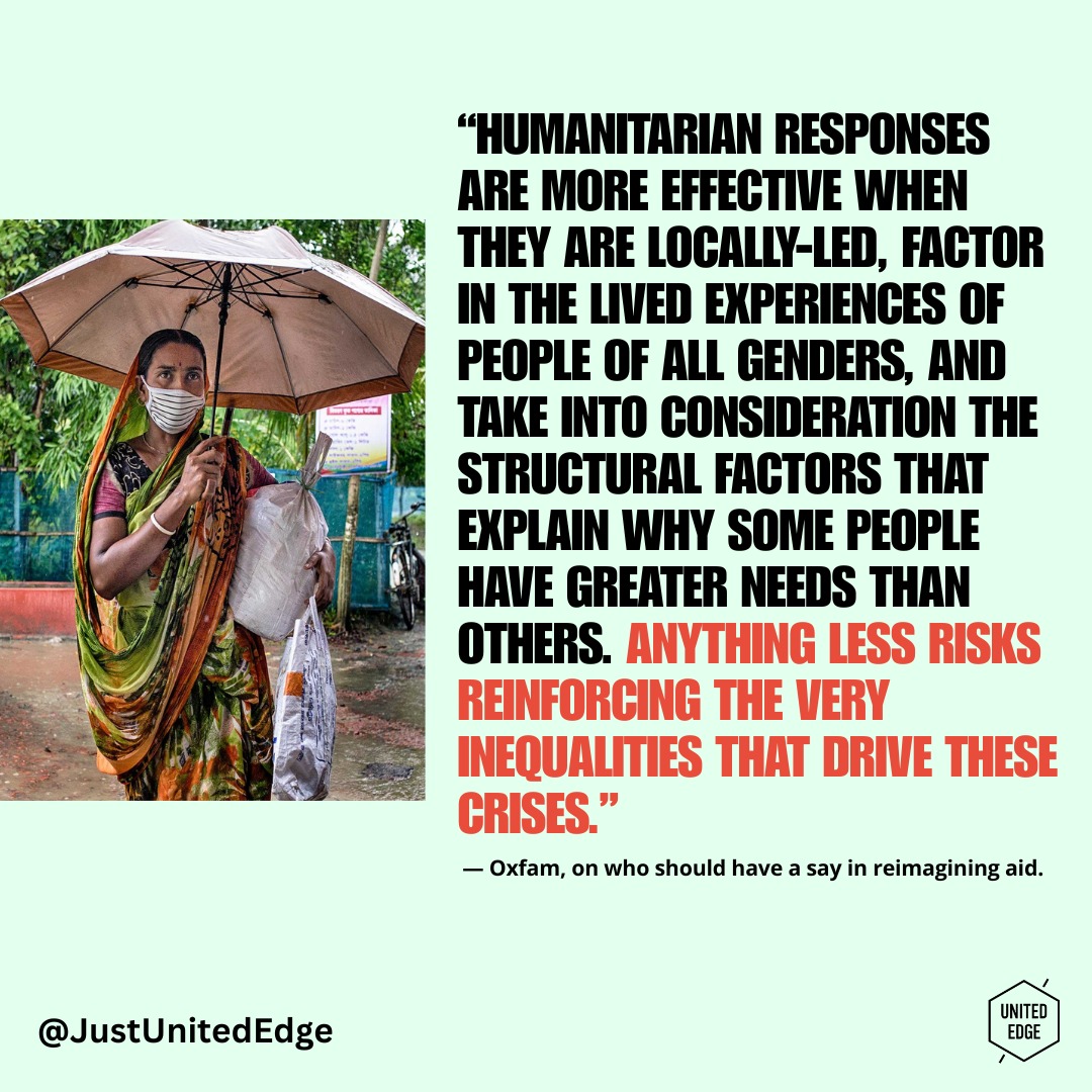 The future of foreign aid should be shaped by the people and communities who experience its impacts every day. This Oxfam article argues that if aid systems are to become more effective, equitable, and sustainable, they must move beyond top-down approaches and genuinely listen to local actors, community leaders, and those closest to the challenges being addressed.
As the development sector grapples with complex global challenges, from conflict and displacement to climate change and inequality, the question is not simply how much aid is delivered, but who has the power to define priorities, allocate resources, and measure success. Meaningful reform requires shifting decision-making, strengthening local leadership, and recognizing that communities are not passive recipients of aid but essential partners in creating lasting change. https://bit.ly/4o7qaR4
#ForeignAid #Localization #InternationalDevelopment #JusticeNotCharity #GlobalJustice #DevelopmentCooperation #Futures)fAid #ParticipatoryDevelopment #SystemsChange #ReimaginingAid