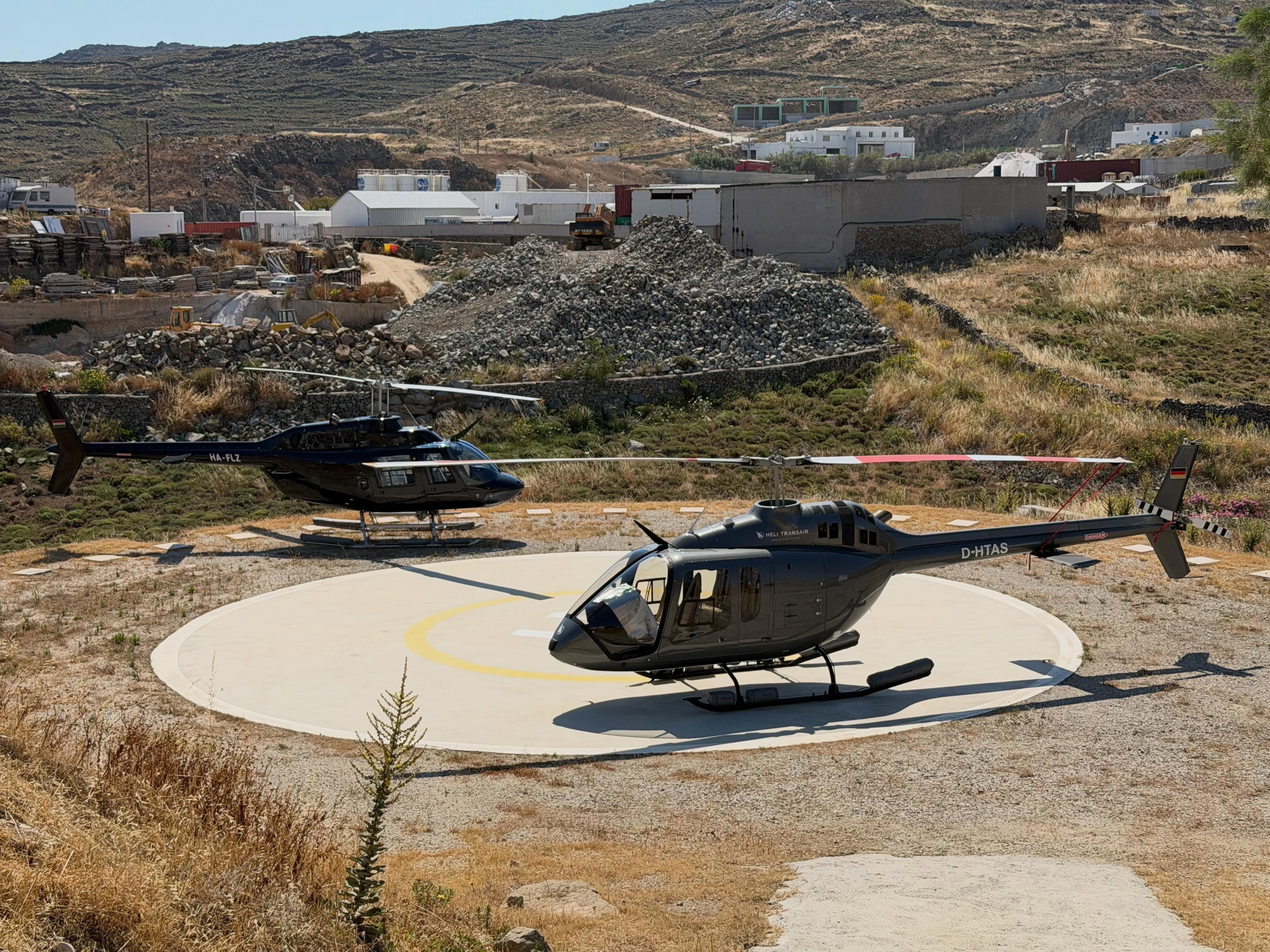 🚁 The fastest way around the island. Another busy day connecting Mykonos with the most beautiful destinations in the Aegean. 🇬🇷✨. #heliflyhelicopterservice #mykonos #cyclades #transfer #helicopter