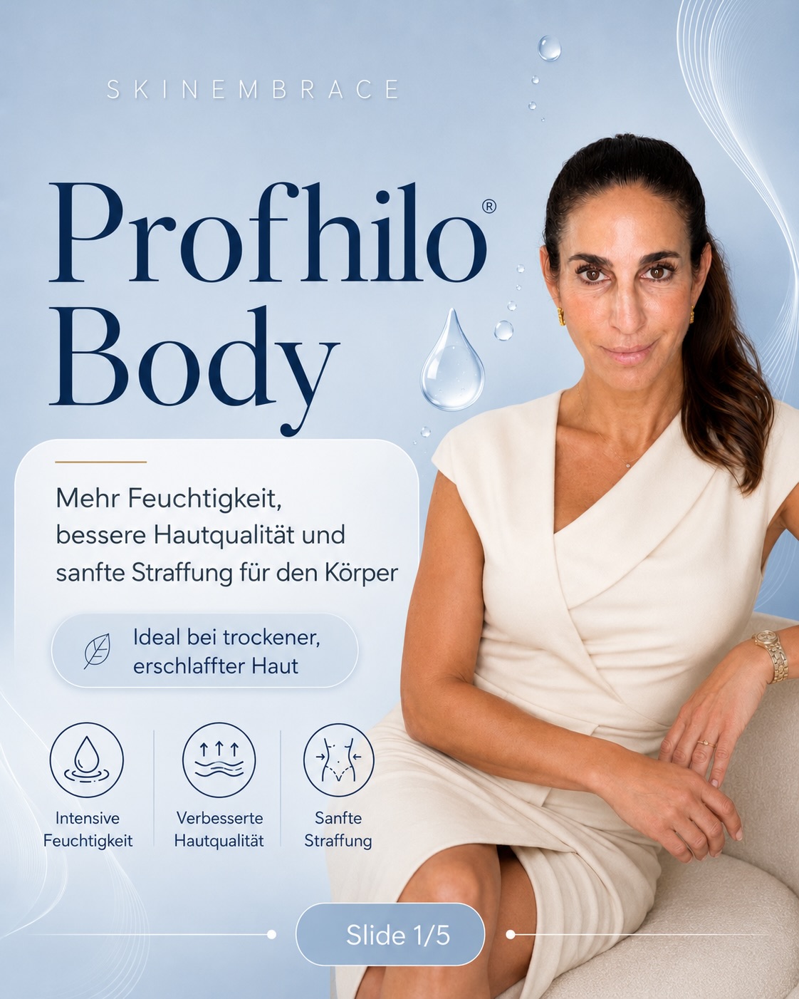 Wusstest du, dass man mit Profhilo nicht nur das Gesicht, sondern auch den Körper behandeln kann?
Gerade an Arealen wie Hals, Dekolleté, Oberarmen, Bauch, Knien oder Händen zeigt sich oft früh ein Verlust an Spannkraft, Elastizität und Hautqualität.
Profhilo Body ist keine klassische Filler-Behandlung. Es geht nicht darum, Volumen aufzubauen, sondern die Haut über hochkonzentrierte Hyaluronsäure intensiv zu hydratisieren und die körpereigene Regeneration anzuregen.
Der Effekt: Die Haut kann glatter, frischer und elastischer wirken – besonders bei crepiger, trockener oder erschlaffter Hautstruktur.
Für mich ist Profhilo Body ein schönes Treatment, wenn man nicht „mehr Volumen“, sondern bessere Hautqualität möchte. Natürlich immer nach individueller Beratung und realistischer Einschätzung, was in welchem Areal möglich ist.
Habt ihr Fragen zu Profhilo Body oder möchtet wissen, ob es für euer Hautbild geeignet wäre?
Schreibt es gerne in die Kommentare oder vereinbart einen Beratungstermin.
#profhilobody #profhilo #skinbooster #hautqualität #hautstraffung