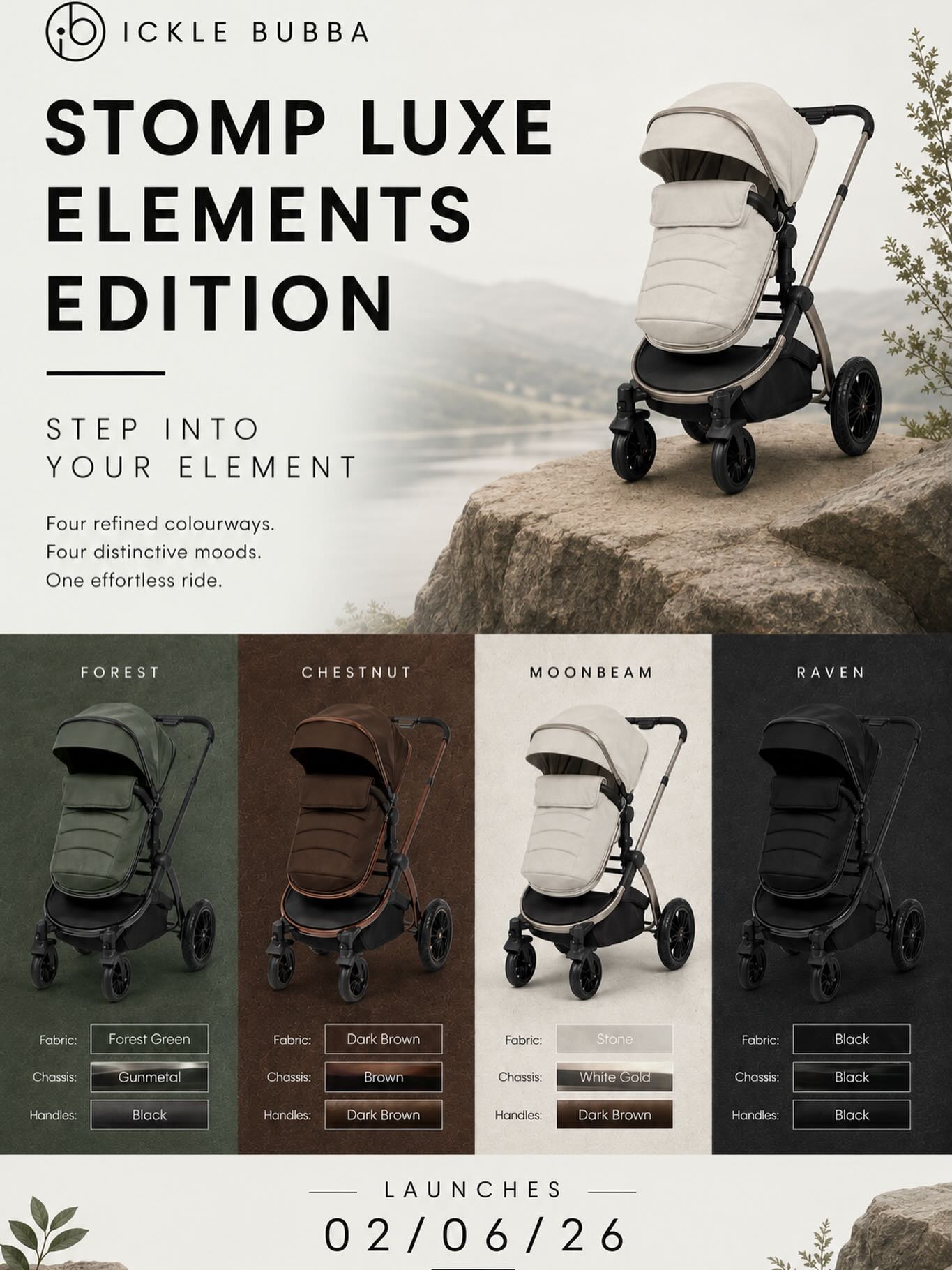 ✨Introducing the Ickle Bubba Stomp Luxe Elements Edition✨ 🗓️Launching 02.06.2026
Soon to be on display, available in 4 colours, upgraded & overall better! You don’t want to miss it👀 which element are you choosing?👇🏻
@icklebubba
#icklebubba #elementscollection #stompluxe #luxurystroller #babyshopping
