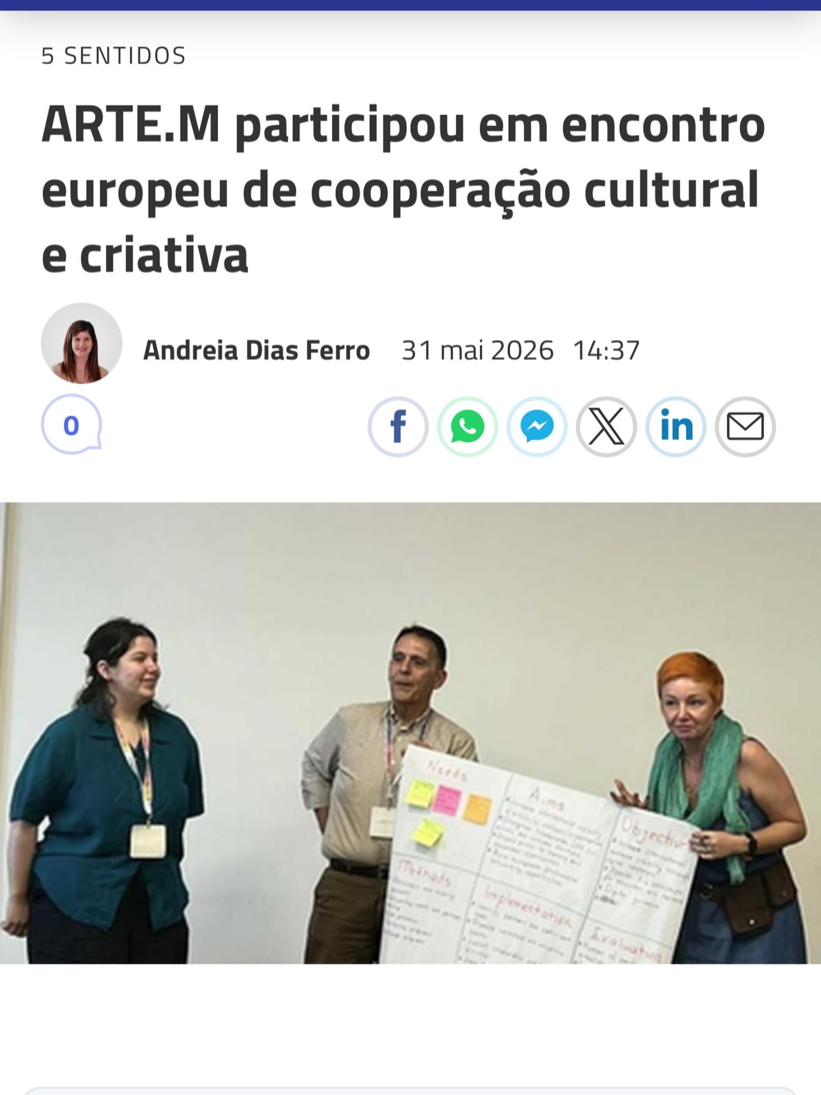 Good news from Prague 🇨🇿✨
ARTE.M @arte.m.association was selected by the Czech National Erasmus+ Agency to participate in the Partnership-Building Activity for Culture & Art Institutions, becoming the only Portuguese organization represented at this international gathering of cultural and creative institutions.
A great opportunity to present ARTHubMadeira, build new partnerships, and bring new international opportunities to Madeira 🌿
Thank you, @dnoticiaspt , for sharing our story! #artemassociation #erasmusportugal #erasmusmadeira