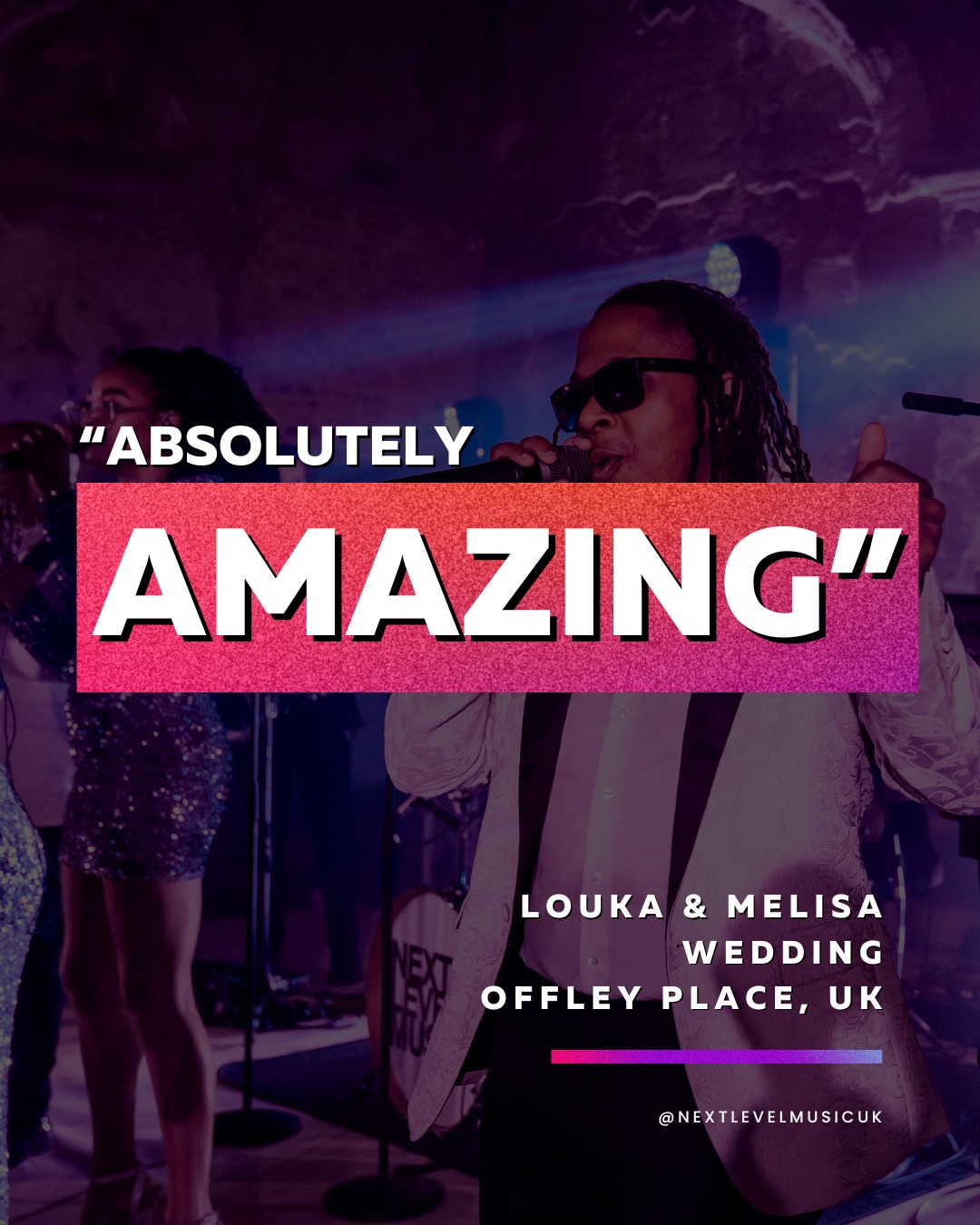 Huge thanks to Louka and Melisa for these amazing words 🤍
What a night!
We loved bringing the party to your big day and wish you both nothing but happiness for the future!
#WeddingTestimonial
#LondonWeddingBand
#LuxuryWeddingBand
#HighEnergyWedding
#FunWeddingBand