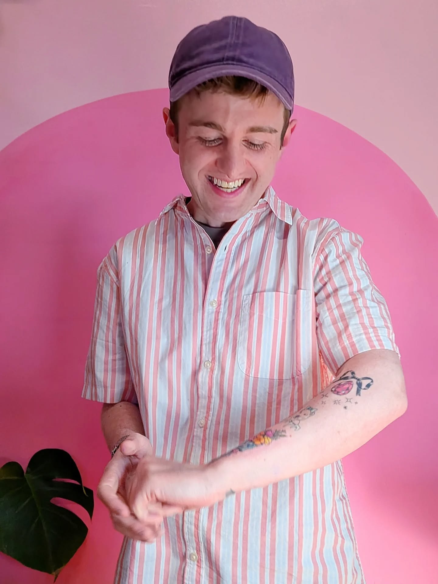 If you don't feel THIS happy ☝️ after I tattoo you, I didn't do my job 🩷 obsessed with this candid photo I took of my client Brian, after we did this little paper-wrapped poppy bouquet on his forearm (posted with permission).
We're slowly building out a little patchwork sleeve for him!! Swipe to see the other healed pieces we've done so far, a ruby and a polar bear ✨ up next is a mermaid!!! I can't wait!
Now booking girly tattoos in NYC through July ~ fill out my form to get started 😊