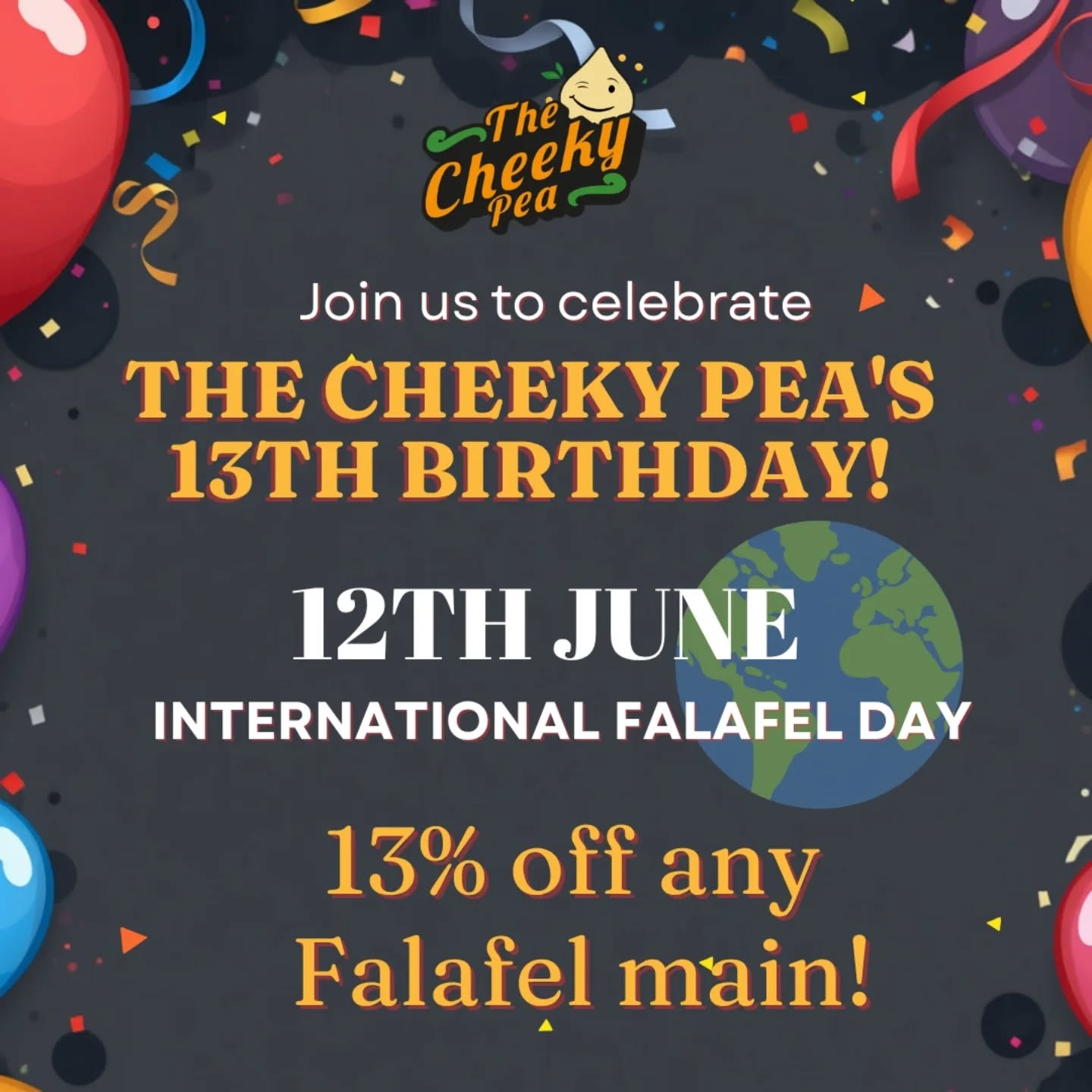 Help us spread the word by reposting this post. One lucky person who shares it will receive a FREE Falafel main dish on the day of the event! 🧆✨
✅ Like this post
✅ Repost it to your story or feed
✅ Make sure you're following us if you haven't already
🎉 We’re counting down the days! 🎉
Save the date and join us for the celebrations! 🥳
#SaveTheDate #Countdown #Celebration #Falafel #Giveaway