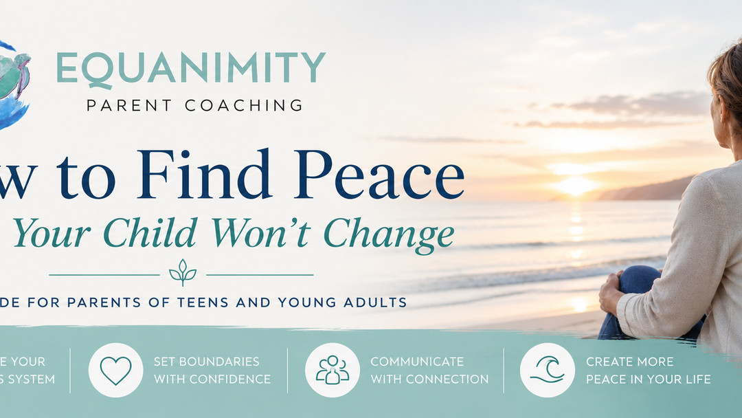 I know how exhausting it is to carry worry for a teen or young adult who won’t change. You can keep caring without carrying the burden. In this short guide I share neuroscience‑informed steps to regulate your nervous system, set values‑based boundaries, and rebuild emotional resilience so you can find peace now — not someday. 🌊🤍
Want practical tools and compassionate support? See the link in our bio to read the full guide and schedule a complimentary consultation. You don’t have to navigate this alone. #ParentSupport #EmotionalResilience #Boundaries #NeuroscienceParenting #RecoverySupport #EquanimityParentCoaching #CalmParenting #ParentsOfTeens