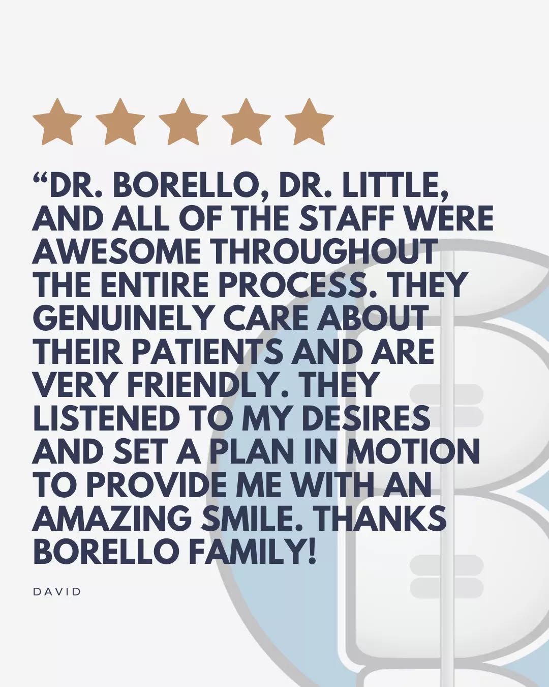 Nothing makes us smile bigger than hearing words like these from our patients! 🥹 Thank you for trusting the Borello Orthodontics family with your smile journey. Ready to start yours?
Head to www.borellosmiles.com to schedule your free consultation!