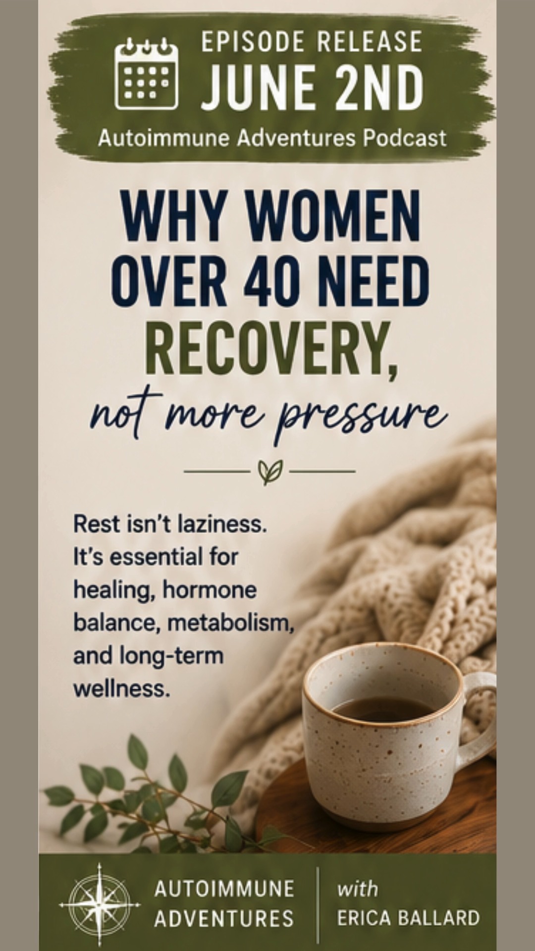 WHY PERFECTIONISM WRECKS WOMEN’S HEALTH
For many women, health slowly turns into pressure, guilt, obsession, and constant self-monitoring. Erica explains how the stress of trying to “fix ourselves” can actually keep the nervous system stuck in survival mode. This clip speaks directly to women exhausted from trying to do everything perfectly.
#AutoimmuneAdventures #ChronicIllness #Perfectionism #Cortisol #StressResponse #FightOrFlight #AutoimmuneSupport #WomenWithAutoimmuneDisease #NervousSystemRegulation #HealingNotHustle #BurnoutRecovery #WomensWellness #MentalHealthAwareness #MindBodyHealing #ChronicStress