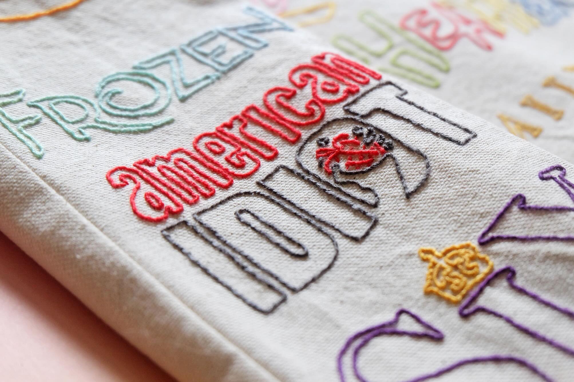 “Your bag is so cute!” “I love your bag, where did you get it?” “Oh my gosh… your bag!”
When I go on a theatre trip, so does my hand-embroidered show tote and just lately, it’s been receiving a lot of attention!
People are so shocked whenever I tell them I sewed the whole thing and they keep asking if they can get their own.
There was a time when I seriously considered taking commissions. And actually I’m still open to the idea but I think the price point puts a lot of people off. My bag features over 40 different musical logos, a multitude of thread in a variety of different colours, hours of tracing and transferring and sewing… it all adds up.
But if custom musical theatre totes are something y’all want, I might have a plan to make them more affordable. The finished product may not be as detailed but they would be individual to each customer, practical for taking to the theatre and of course, stagey as hell!
Let me know in the comments if you’d be interested and I’ll start working out the best way to make your stagey tote bag dreams come true!
#handembroidery #musicaltheatre #custommerch #stagey #westendtheatre
