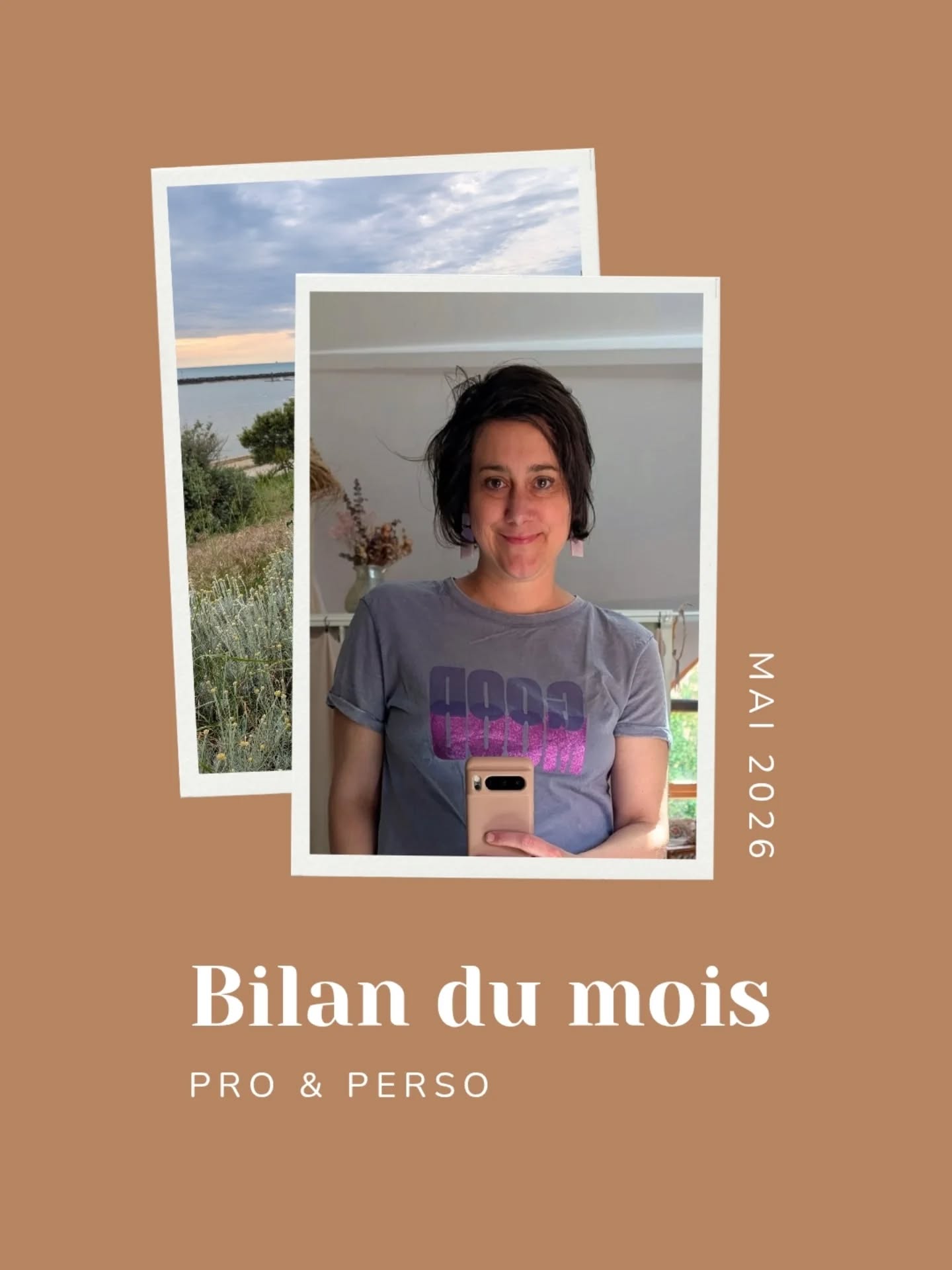 Et voilà c'est déjà le temps du bilan de mai 🌸
Un mois entre boulot, soleil et jours off 🌞
Dans ce bilan je te partage quelques projets clients/magazines mais aussi comment j'avance, ou pas 😅, sur ma boîte, et un peu de perso aussi (la meuf vient de découvrir la thalasso à 46 ans, fallait bien que je vous en parle 🤗)
Et toi ce mois de mai ?