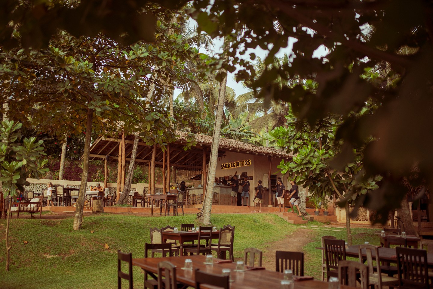 The garden view looks a bit different now, reminiscing about those days with open garden seating.