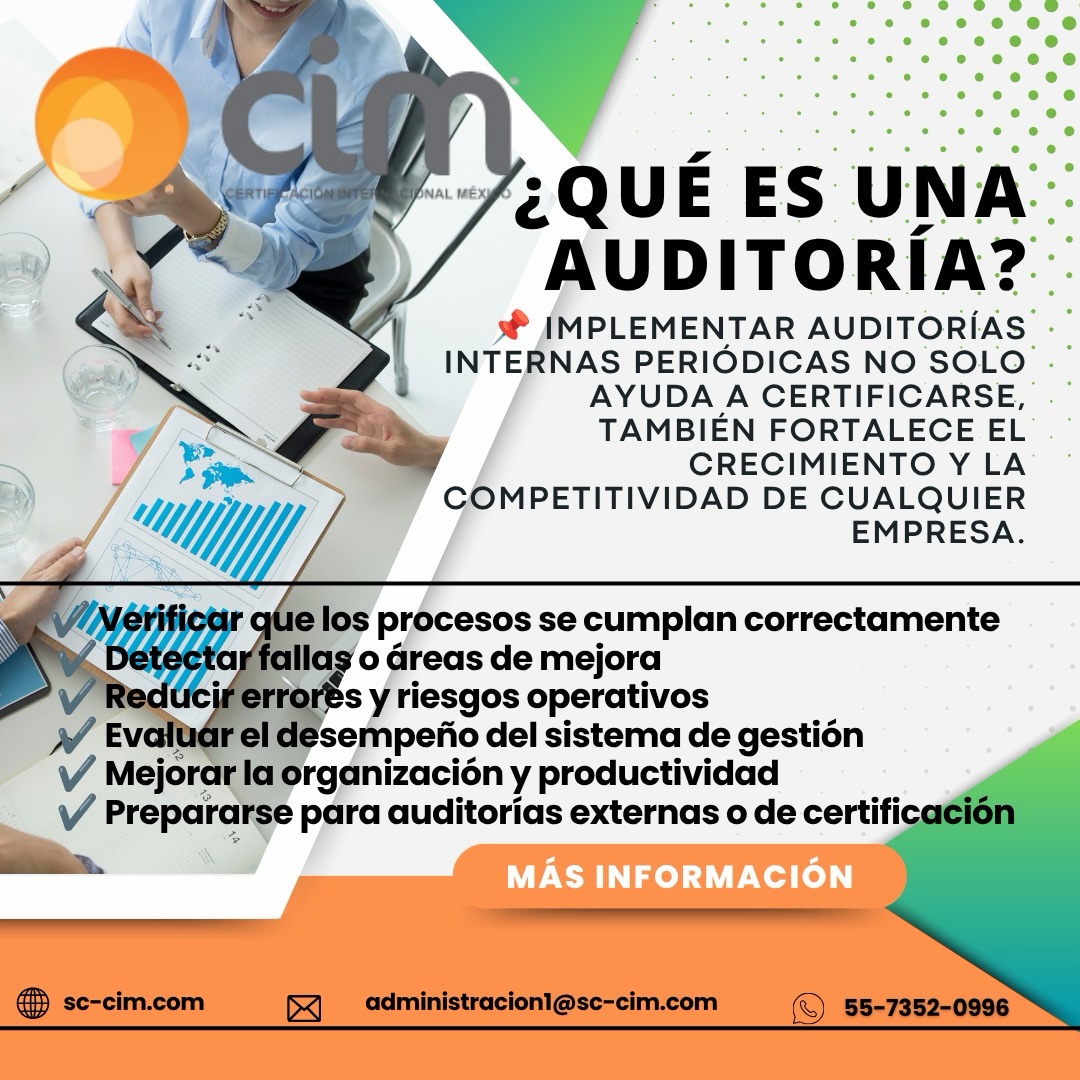 🔍 ¿Qué es una auditoría interna en ISO 9001?
La auditoría interna es una revisión que ayuda a evaluar si los procesos de tu empresa realmente están funcionando de manera correcta y eficiente.
💡 Una auditoría interna es para mejorar continuamente y fortalecer la calidad de tu empresa.
🤝 Nosotros te ayudamos en todo el proceso de implementación y auditoría ISO 9001.
📩 Contáctanos y lleva tu empresa al siguiente nivel.
#ISO9001 #AuditoriaInterna #GestionDeCalidad #CertificacionISO #MejoraContinua CalidadEmpresarial Procesos empresas