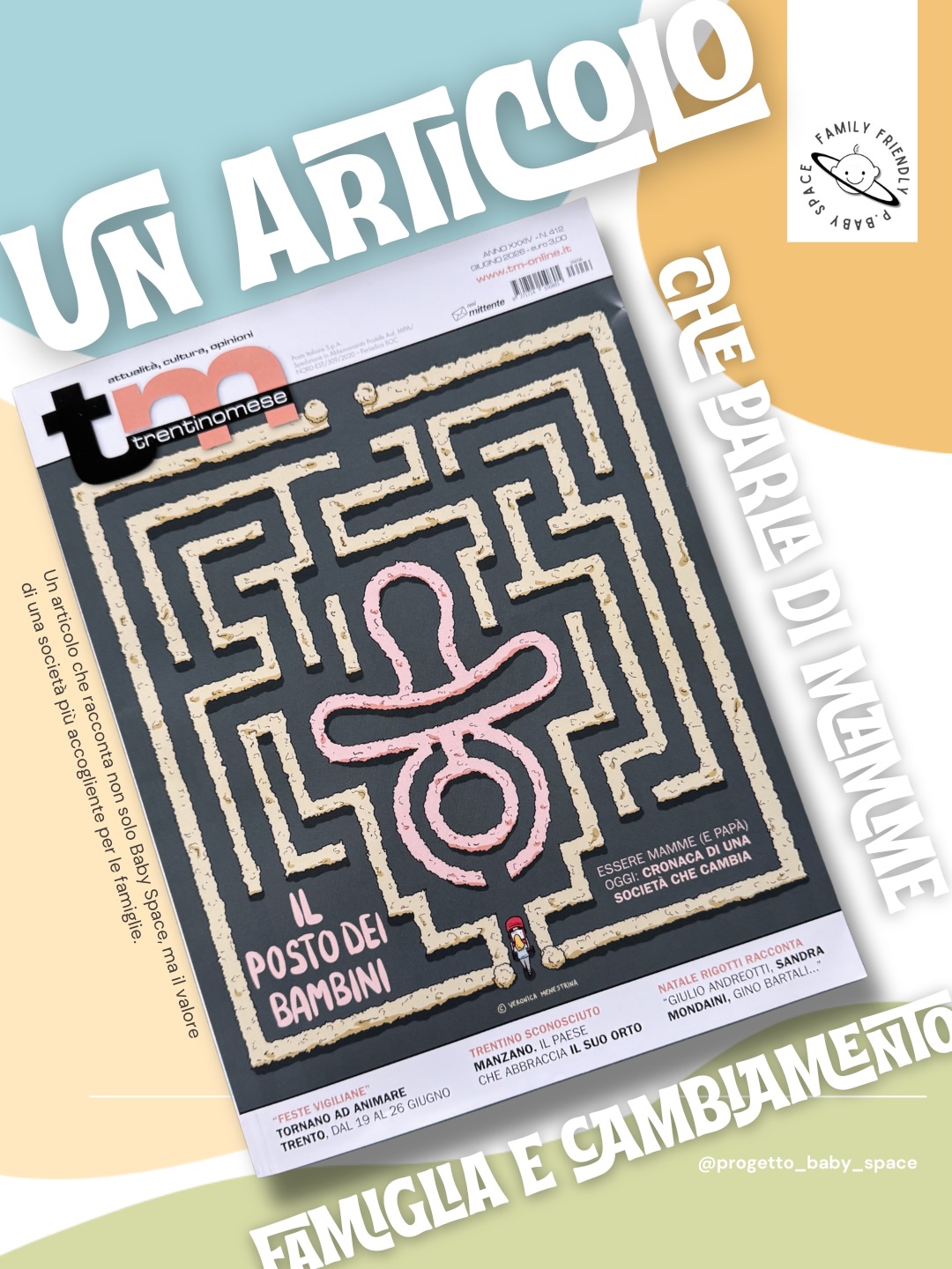 📖✨ 𝗨𝗻𝗮 𝗽𝗮𝗴𝗶𝗻𝗮 𝗰𝗵𝗲 𝗰𝗼𝗻𝘀𝗲𝗿𝘃𝗲𝗿𝗼̀ 𝗰𝗼𝗻 𝗰𝘂𝗿𝗮.
Desidero ringraziare di cuore 𝗚𝗶𝗮𝗱𝗮 𝗩𝗶𝗰𝗲𝗻𝘇𝗶 per aver scritto questo bellissimo articolo e 𝗧𝗿𝗲𝗻𝘁𝗶𝗻𝗼 𝗠𝗲𝘀𝗲 per aver dato spazio a una riflessione così importante.
Tra queste pagine si parla di 𝗺𝗮𝘁𝗲𝗿𝗻𝗶𝘁𝗮̀, 𝗳𝗮𝗺𝗶𝗴𝗹𝗶𝗲, 𝘀𝗲𝗿𝘃𝗶𝘇𝗶, 𝗮𝗰𝗰𝗼𝗴𝗹𝗶𝗲𝗻𝘇𝗮 e di una società che può fare di più per sostenere chi ogni giorno si prende cura dei bambini.
Sono felice che, all’interno di questo racconto, trovi spazio anche 𝗕𝗮𝗯𝘆 𝗦𝗽𝗮𝗰𝗲 come esempio concreto di un progetto nato per rendere più semplice la vita delle famiglie e per promuovere una cultura sempre più 𝗳𝗮𝗺𝗶𝗹𝘆 𝗳𝗿𝗶𝗲𝗻𝗱𝗹𝘆.
Grazie per aver raccontato questi temi con 𝘀𝗲𝗻𝘀𝗶𝗯𝗶𝗹𝗶𝘁𝗮̀, 𝗽𝗿𝗼𝗳𝗼𝗻𝗱𝗶𝘁𝗮̀ e 𝗮𝘁𝘁𝗲𝗻𝘇𝗶𝗼𝗻𝗲.
Per me è un onore far parte di questa narrazione. 💛
#ProgettoBabySpace #BabySpace #FamilyFriendly #Genitorialità #Maternità Famiglie TrentinoMese Community FamiglieInMovimento ItaliaFamilyFriendly