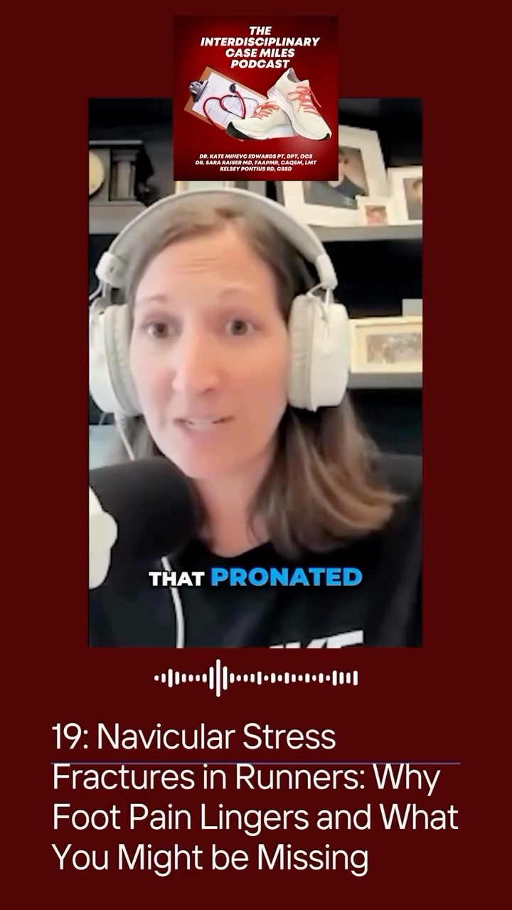 If you haven’t checked out our episode last week about managing a navicular stress fracture, this is your sign to listen!
As @sportsdietitiankelsey once said, this could be a “very tricky navvvicy!”
#RunningPodcast #NavicularBoneStressInjury #NavicularFracture #FootPainAndRunners #RunningMedicine