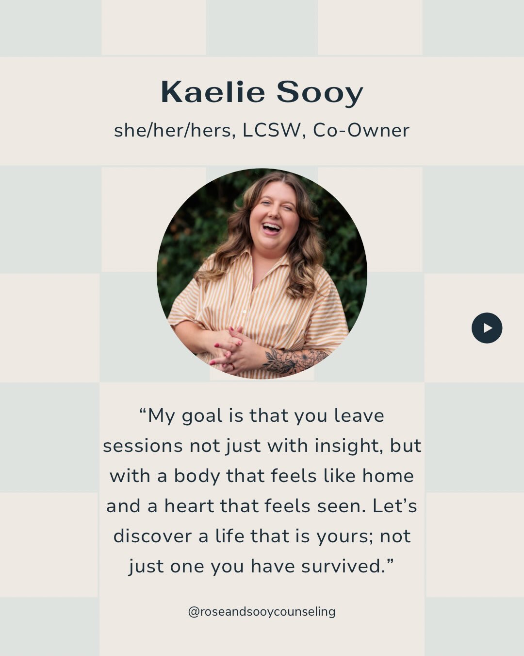 I love being a therapist because it is an honor to witness the most sacred and tender parts of you. Our nervous systems require deep attunement and care in order to heal; in this space, we use that connection to help your brain and body recalibrate. —Kaelie Sooy LCSW Psychotherapist | Co-owner
#traumatherapist #emdr #brainspotting #queertherapist #tennesseetherapist