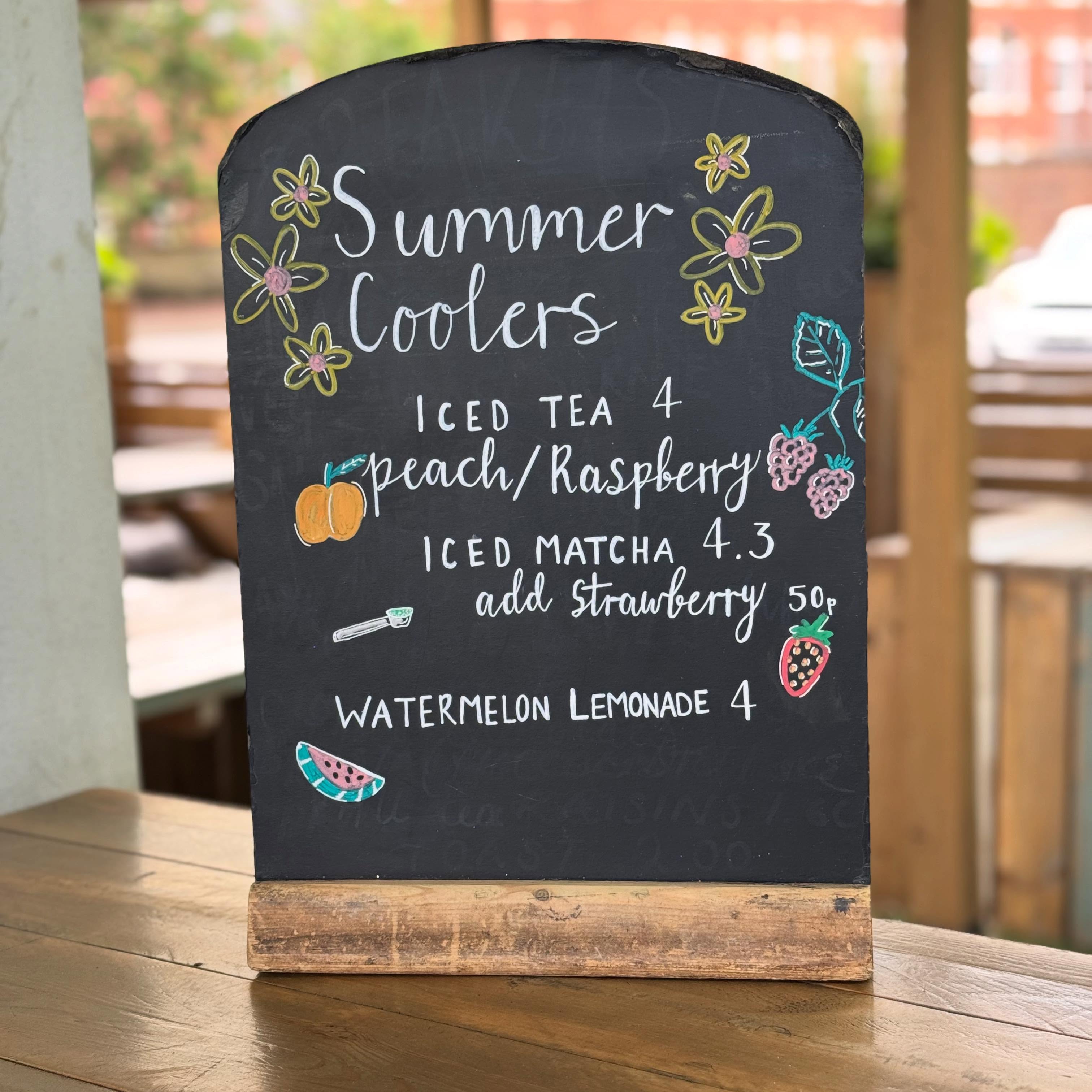 The sun may have disappeared for now, but we’re keeping the spirit alive with our summer coolers
✨🍑 🍉🍓✨