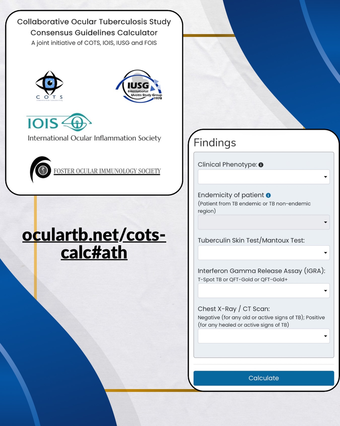 Sometimes, it’s nice to discover something “new” to use.
https://www.oculartb.net/cots-calc#ath
#tuberculosis #ophthalmology #uveitis #eyedoctorchng
