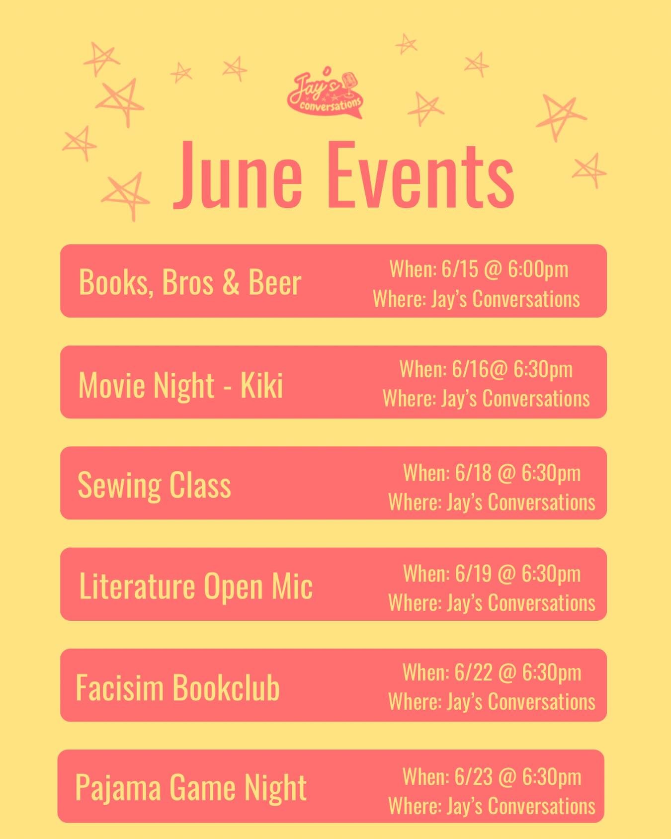 June is STACKED. I know it’s hot outside but we’re still hosting events and engaging with each other! If you’ve been contemplating coming out to an event, this is your sign to do it!! I’ll see you there 😏 #community #genz #phx #tempe #thingstodoaz