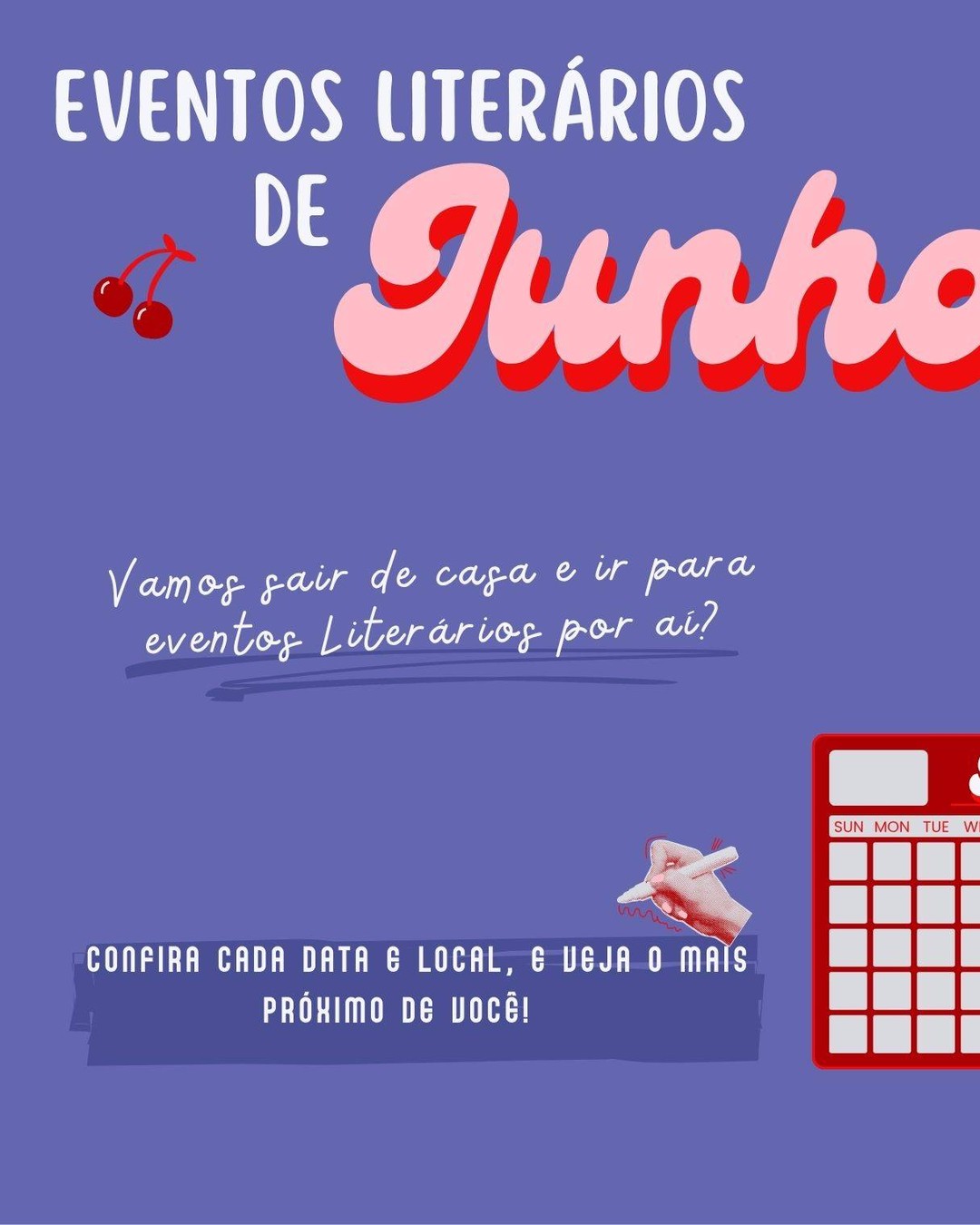 O mês de junho vai ser movimentado para eventos literários, vamos sair de casa e comprar uns livrinhos presencialmente?
Agora é só escolher o local mais próximo para você, e chamar aquela amiga que AMA comprar livros!!
Você estará presente em alguma dessas datas?
#bookstagrammer #foryou #livros #bookstagram #feed