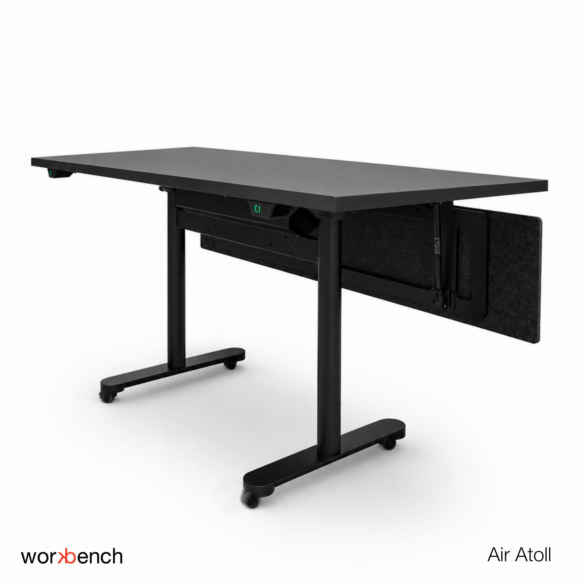 Air Atoll - The Evolution of a Design Classic.
Developed in response to the need for a truly flexible meeting table free from fixed power supplies, floor boxes and trailing cables, Air Atoll redefined what a contemporary meeting table could be.
Designed by the Workbench team, the pioneering battery-powered flip-top, mobile linking table uses the Animate lithium battery system by @oeelectrics to provide hours of power for laptops and mobile devices, without the need for a mains connection. Its ability to function as a standalone table or link seamlessly into larger configurations quickly established Air Atoll as a market leader.
Over the past three years, continuous refinement based on real-world feedback has further enhanced the design. Improvements include optimised battery performance, integrated power delivery, optional modesty panels, discreet USB-C or OE Piton power outlets, and a twin column frame supporting tops up to 3000mm x 1500mm.
Today, Air Atoll remains the benchmark for battery-powered meeting tables - combining flexibility, premium British manufacture and sophisticated design in a solution that continues to lead the market.
Furniture solutions by Workbench.
Designed by us, tailored by you
#technologyinfurniture #flexiblemeetingspace #tables #workplacedesign #madeinbritain