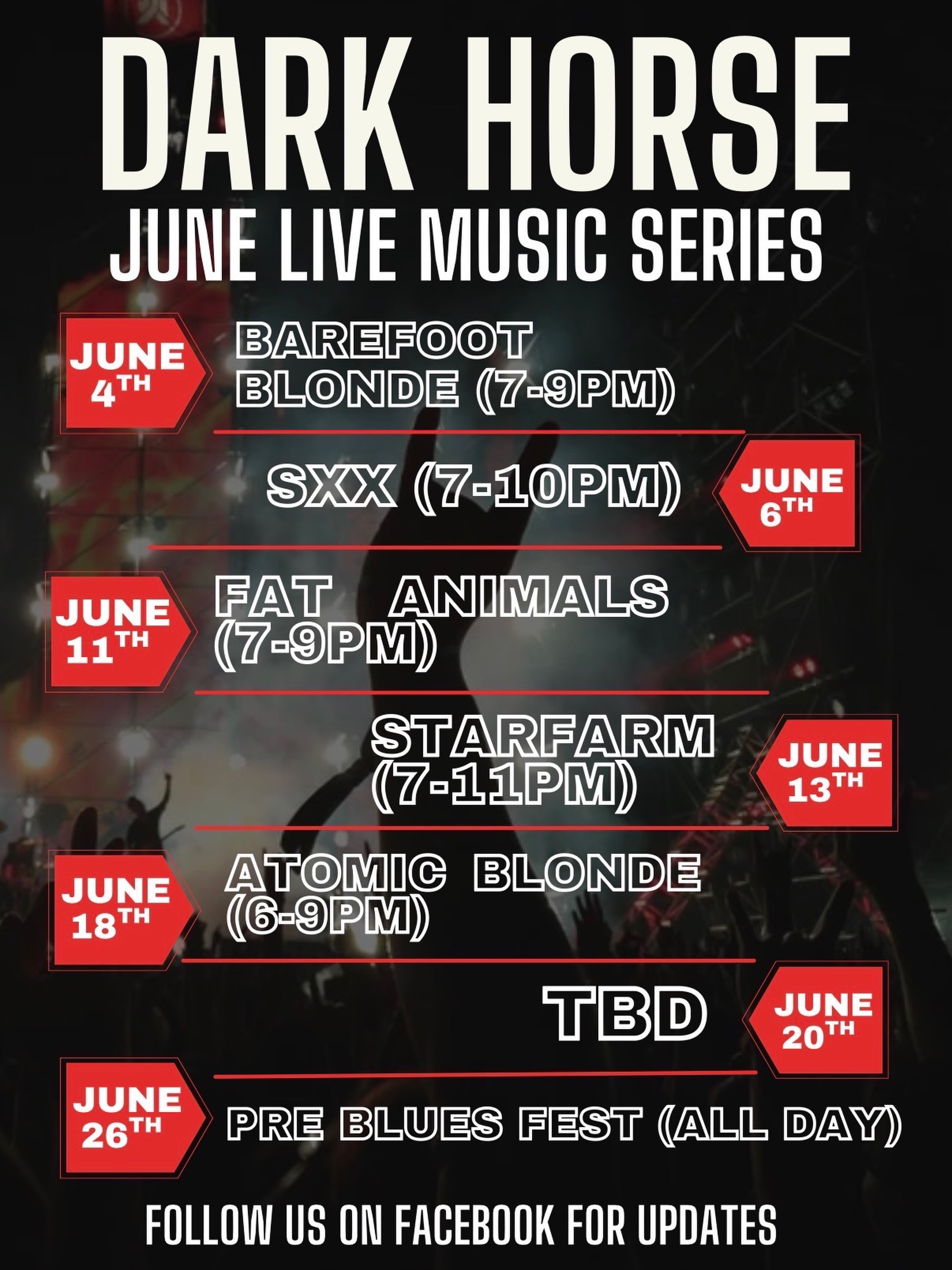 🔥JUNE MUSIC LINEUP🔥
Bring the family, bring the dog, grab a pint, and get ready for incredible local music talent.
🐾 Dog-friendly
👨👩👧👦 Family-friendly
🍔 Great food
🍺 Great beer
🎸 Live music every Thursday and Saturday
#DarkHorseBrewing #BeerGardenSeason #LiveMusic #MichiganBeer #DogFriendly